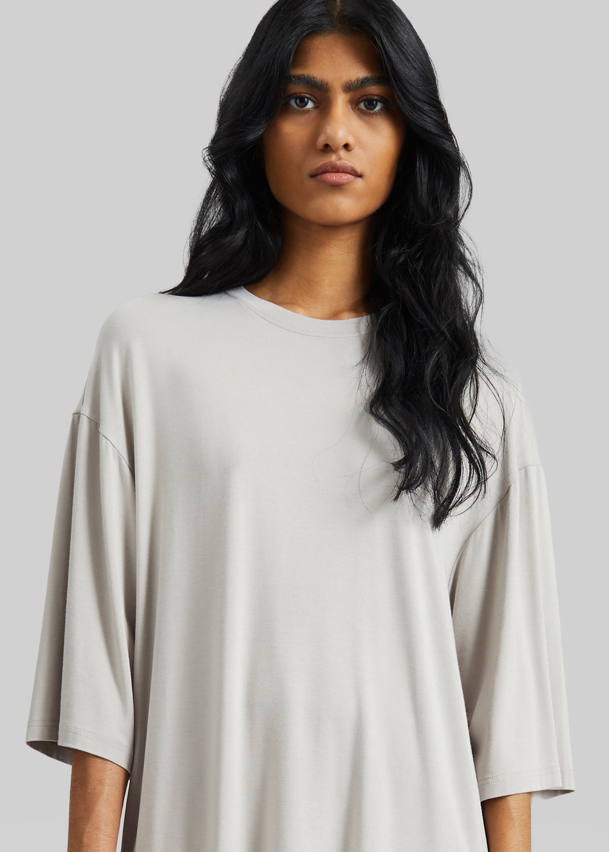 Sian Oversized T-Shirt Dress - Slate Grey β view 2 of 7