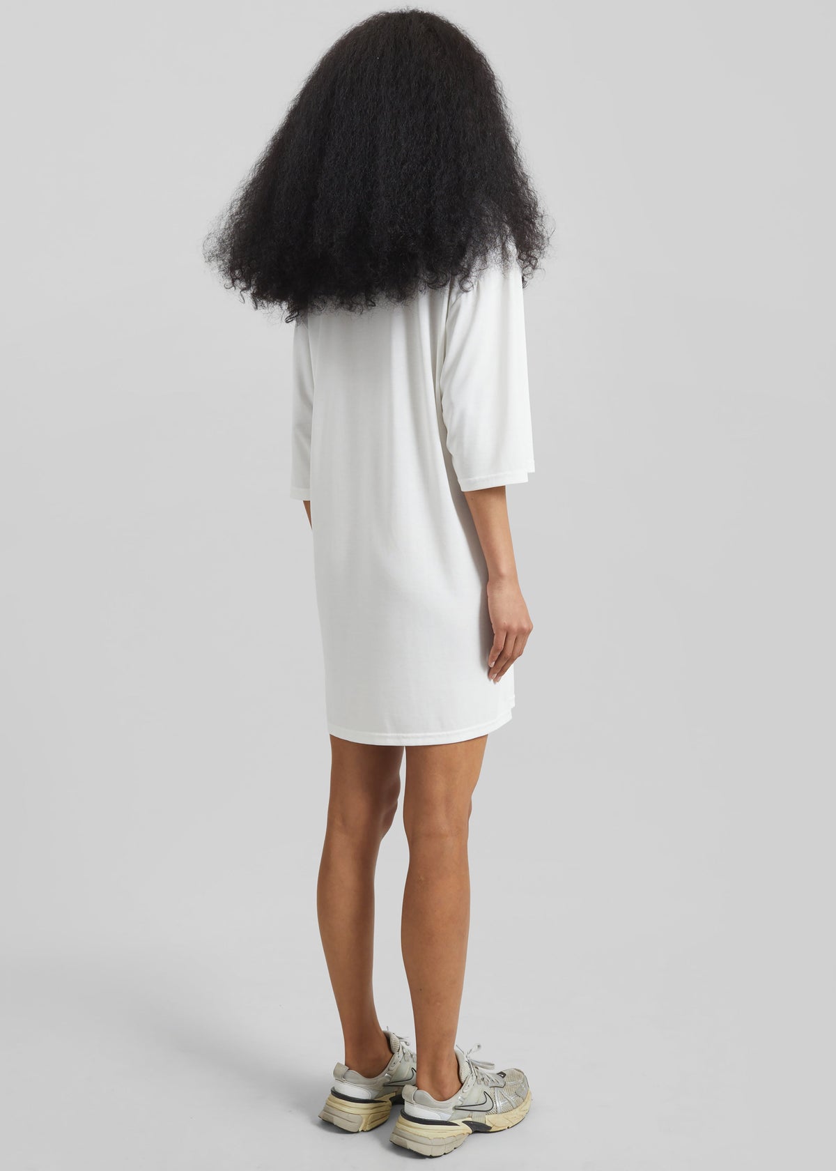 Sian Oversized T-Shirt Dress - White β view 5 of 6