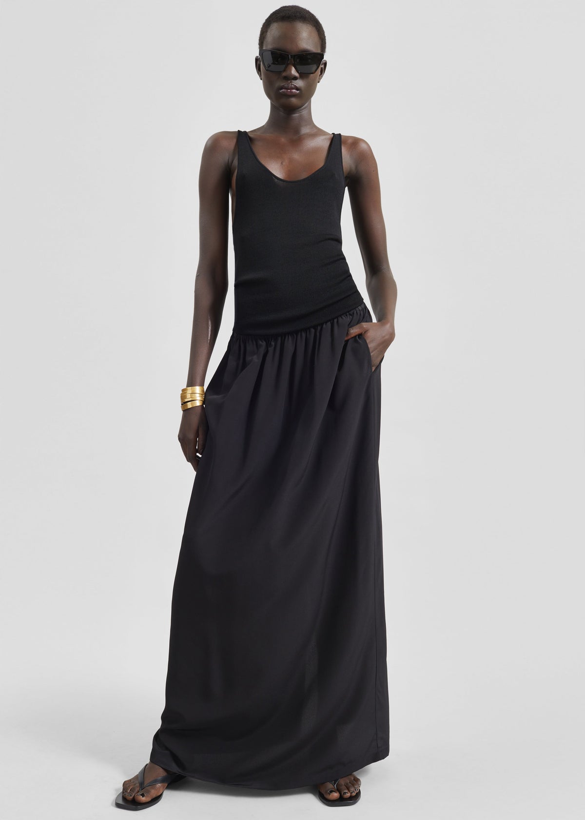 Sibena Silk Maxi Skirt - Black β view 5 of 8