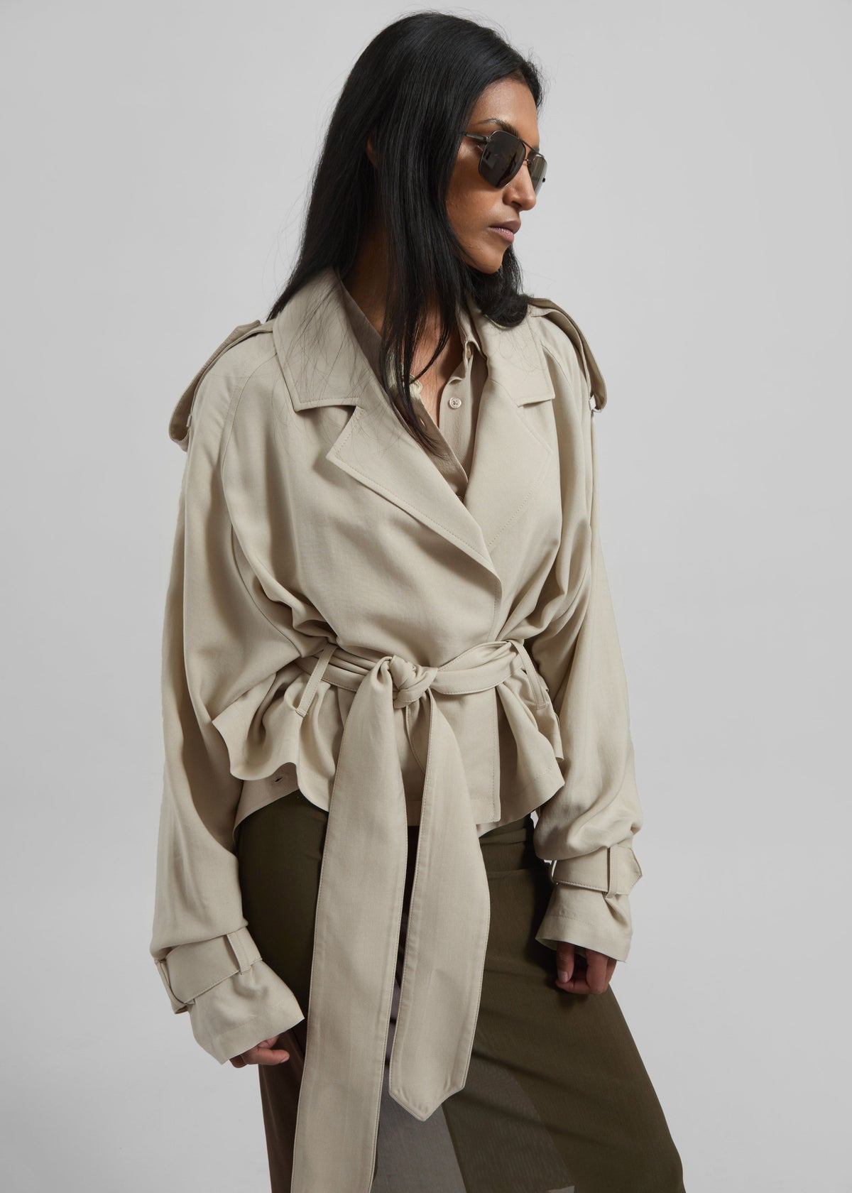 Simona Short Trench - Cement β view 5 of 10