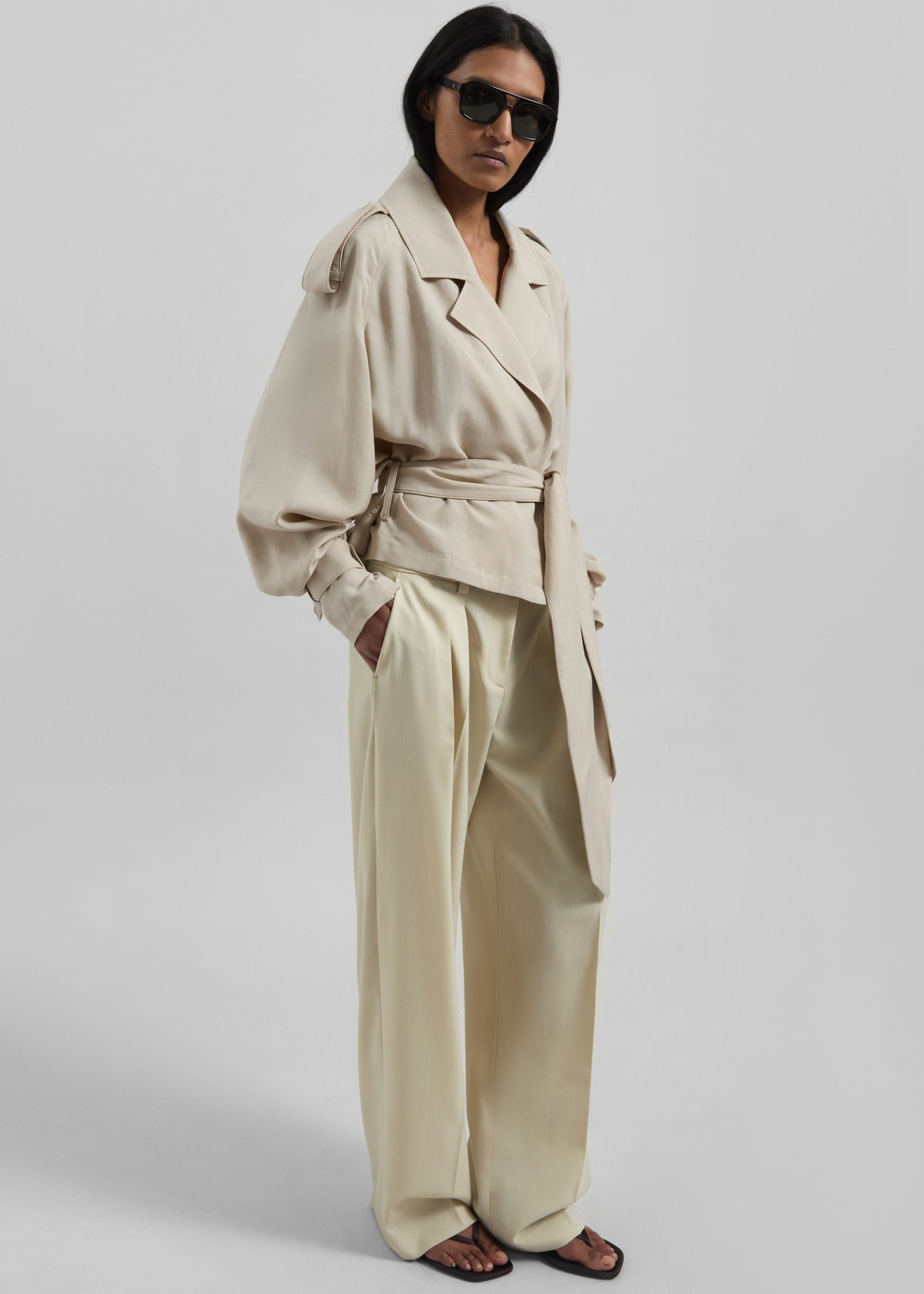 Simona Short Trench - Cement β view 7 of 10