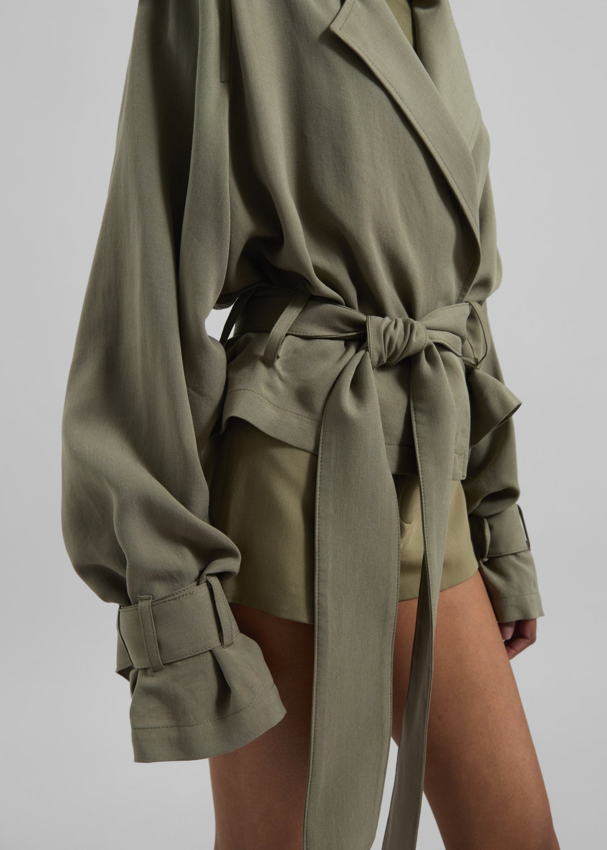 Simona Short Trench - Khaki β view 3 of 6