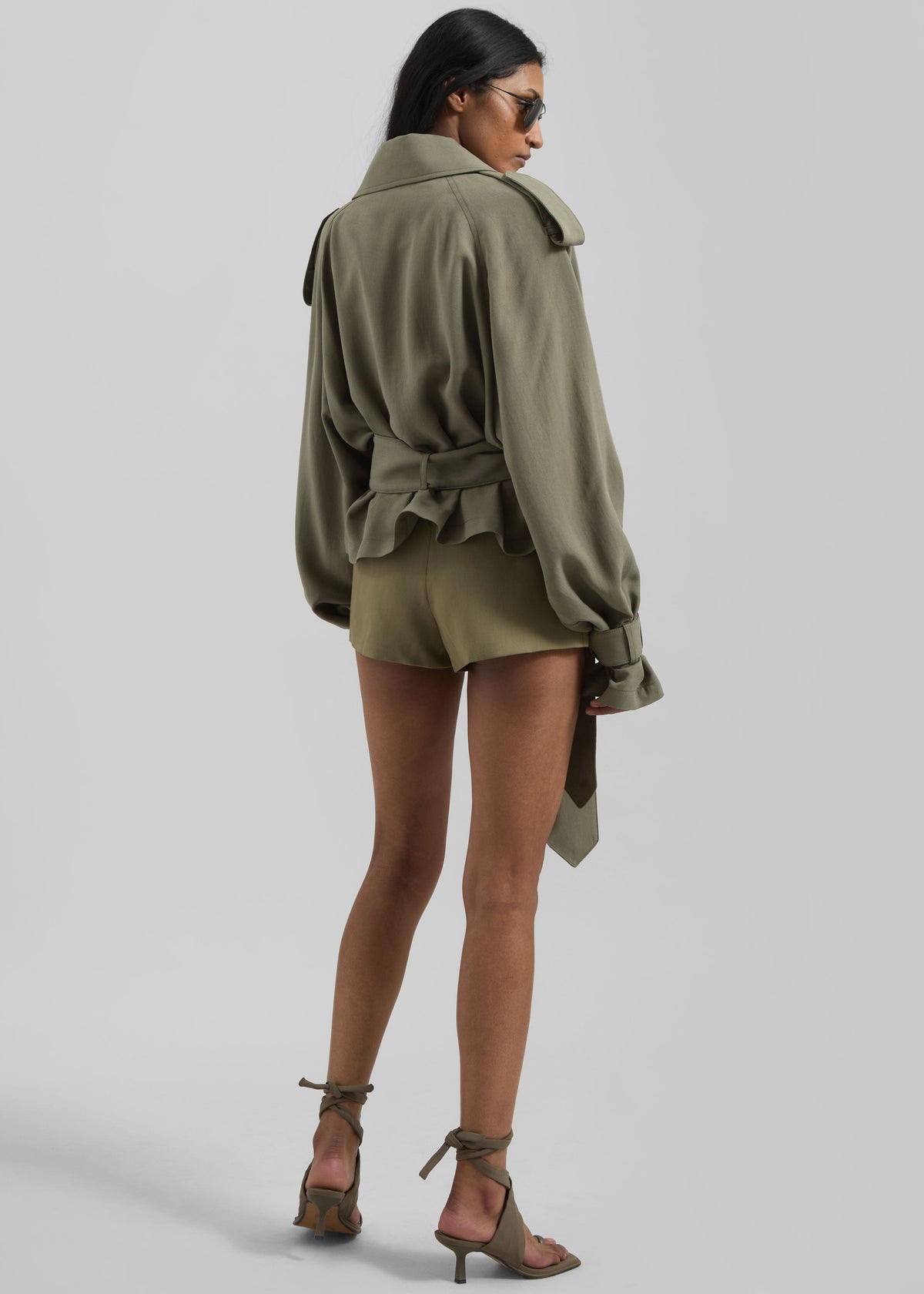 Simona Short Trench - Khaki β view 5 of 6