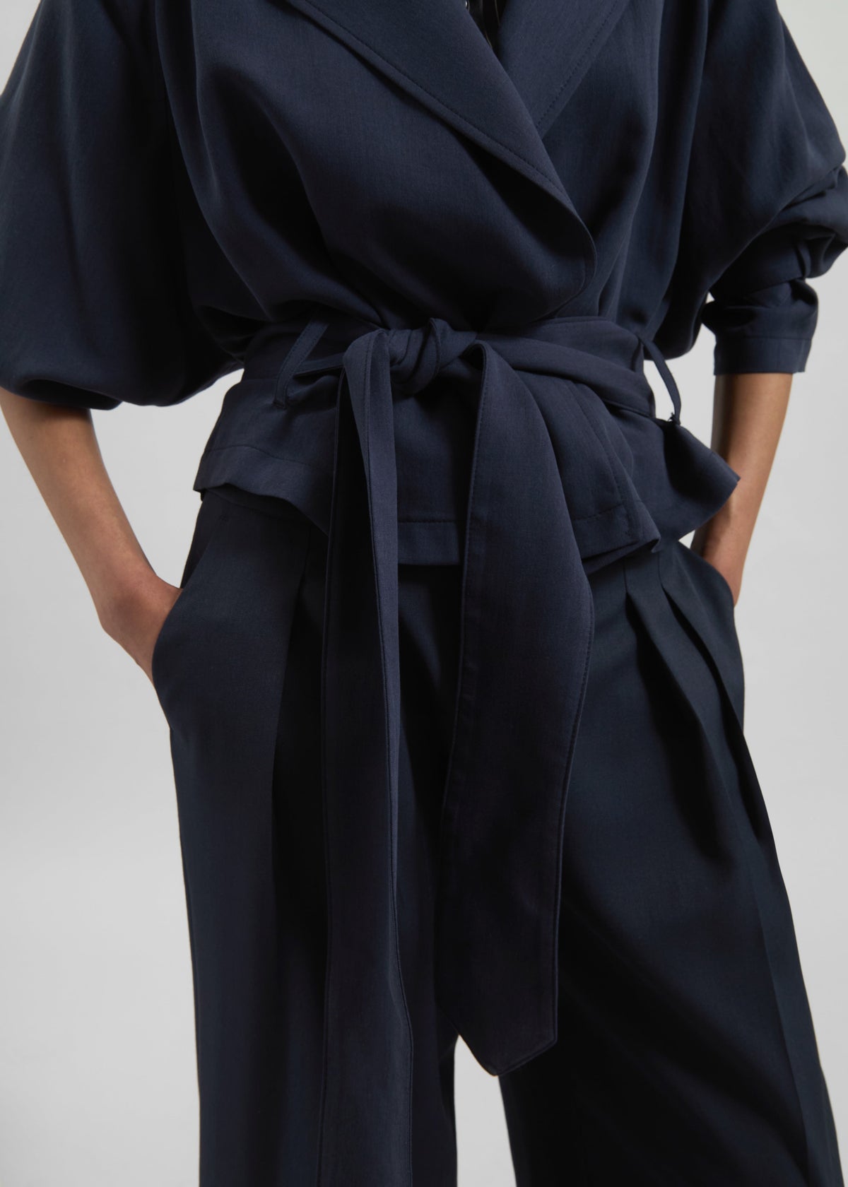 Simona Short Trench - Navy β view 4 of 6