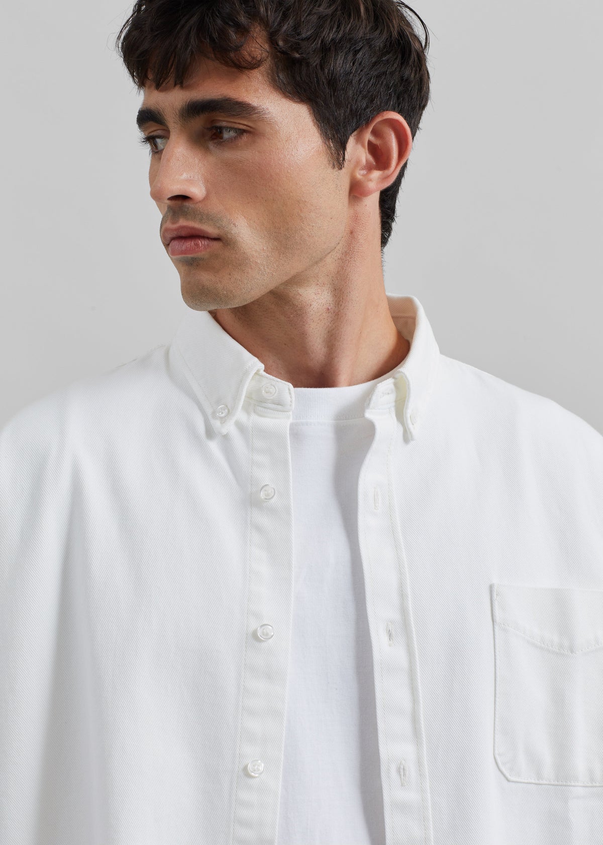 Sinclair Denim Shirt - Off White β view 2 of 7
