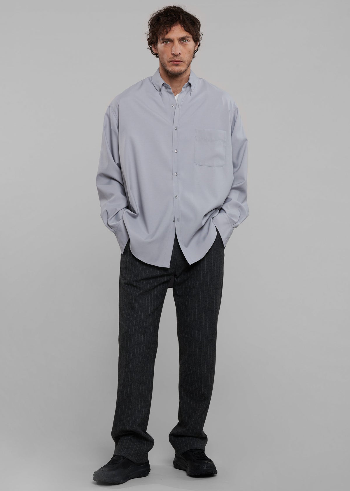 Sinclair Oxford Shirt - Grey β view 5 of 11
