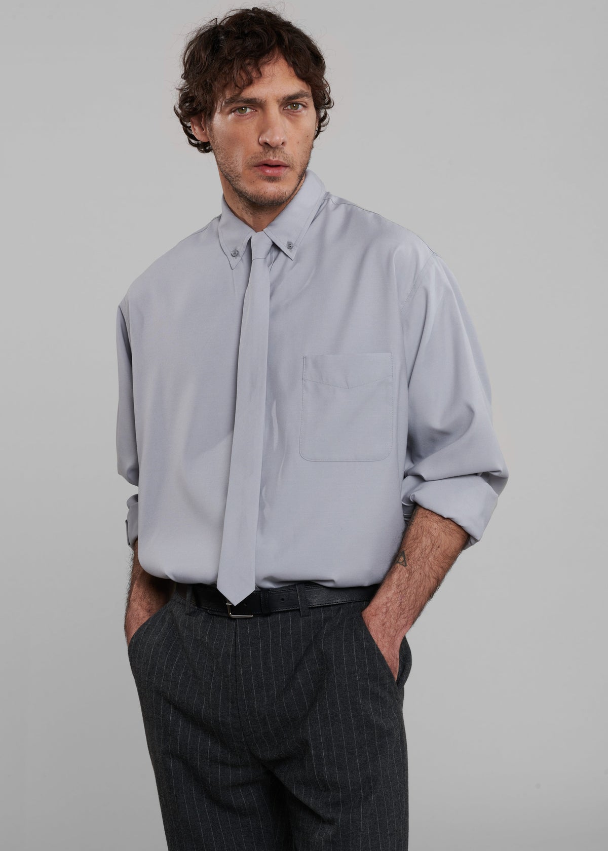 Sinclair Oxford Shirt - Grey β view 4 of 11