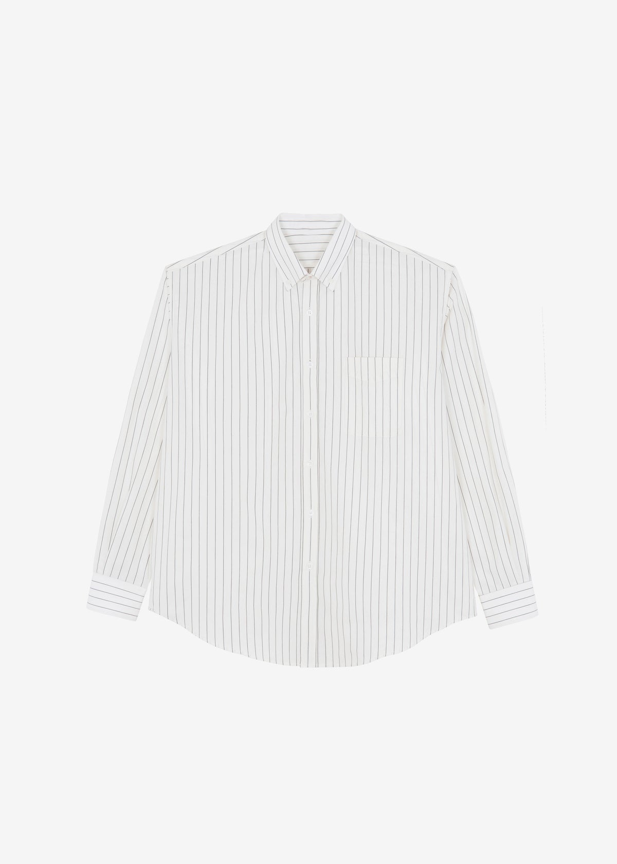 Sinclair Poplin Shirt - White/Black Stripe β view 10 of 10