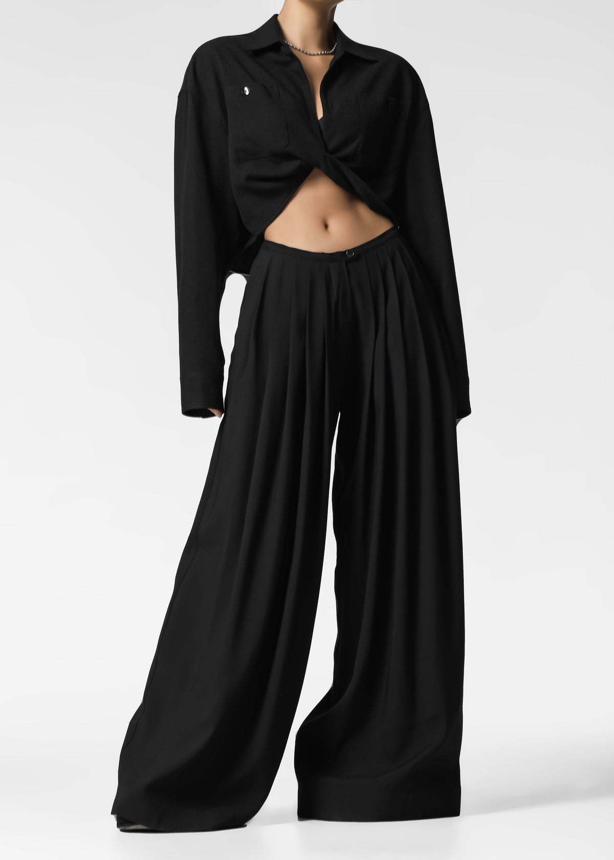Sloane Wide Leg Trousers - Black β view 1 of 10