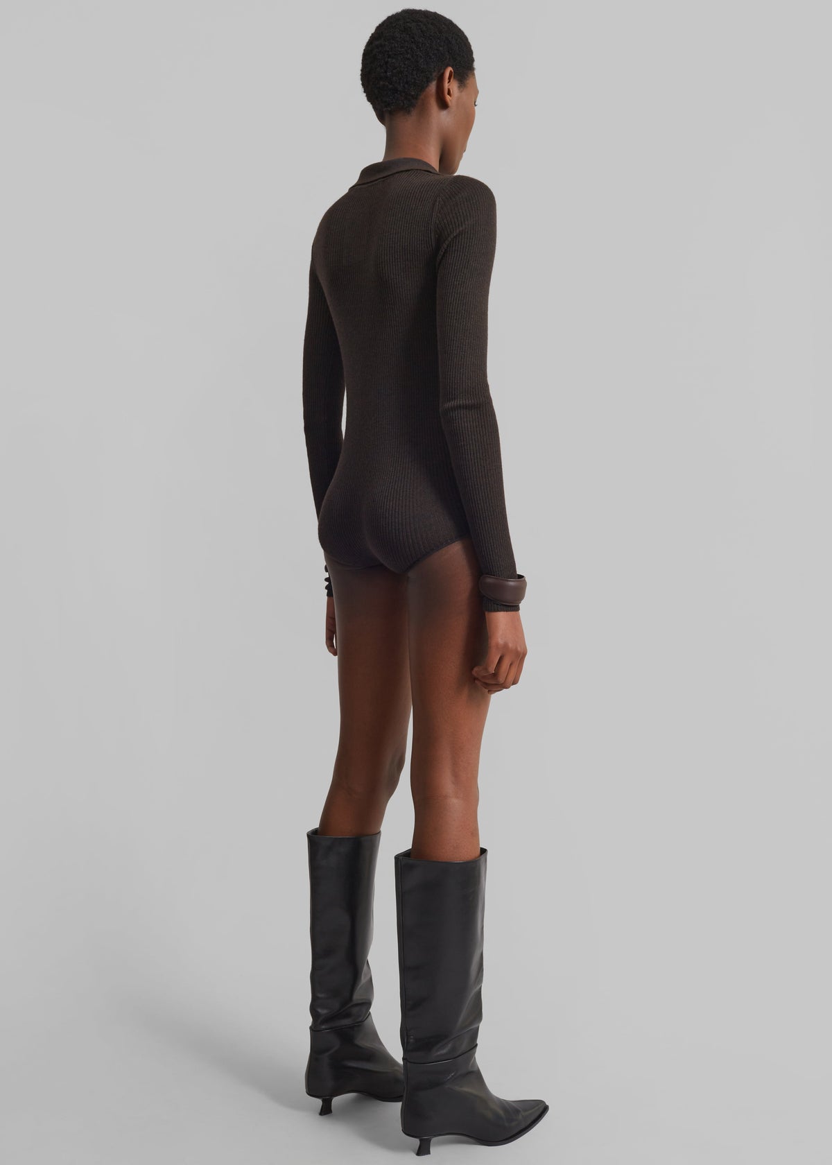 Solana Polo Bodysuit - Brown β view 8 of 9
