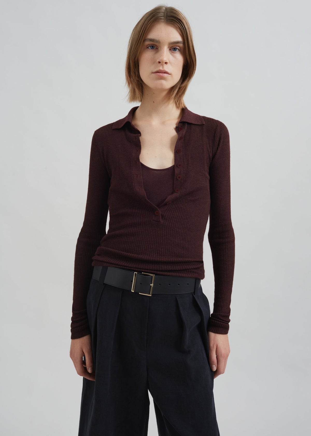 Solana Polo Bodysuit - Burgundy β view 6 of 10