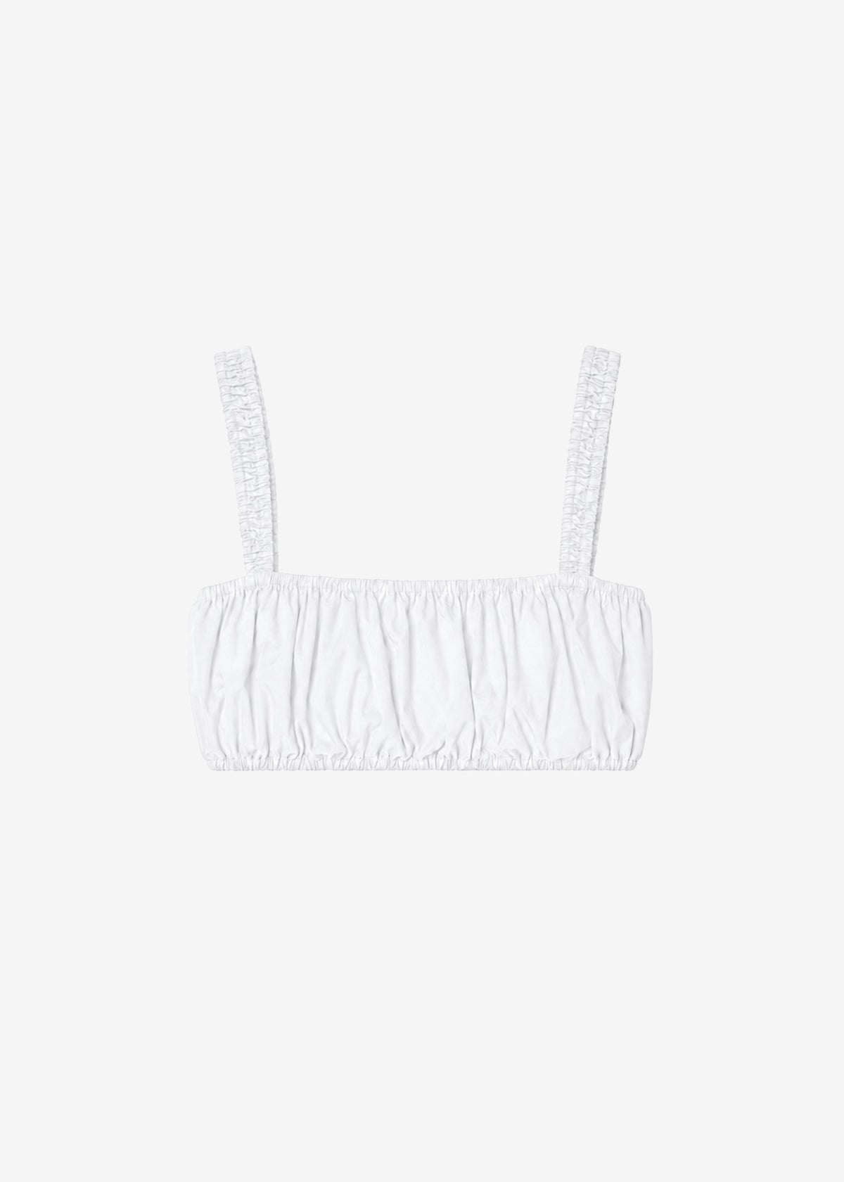 Solea Gathered Poplin Bralette - White β view 10 of 10