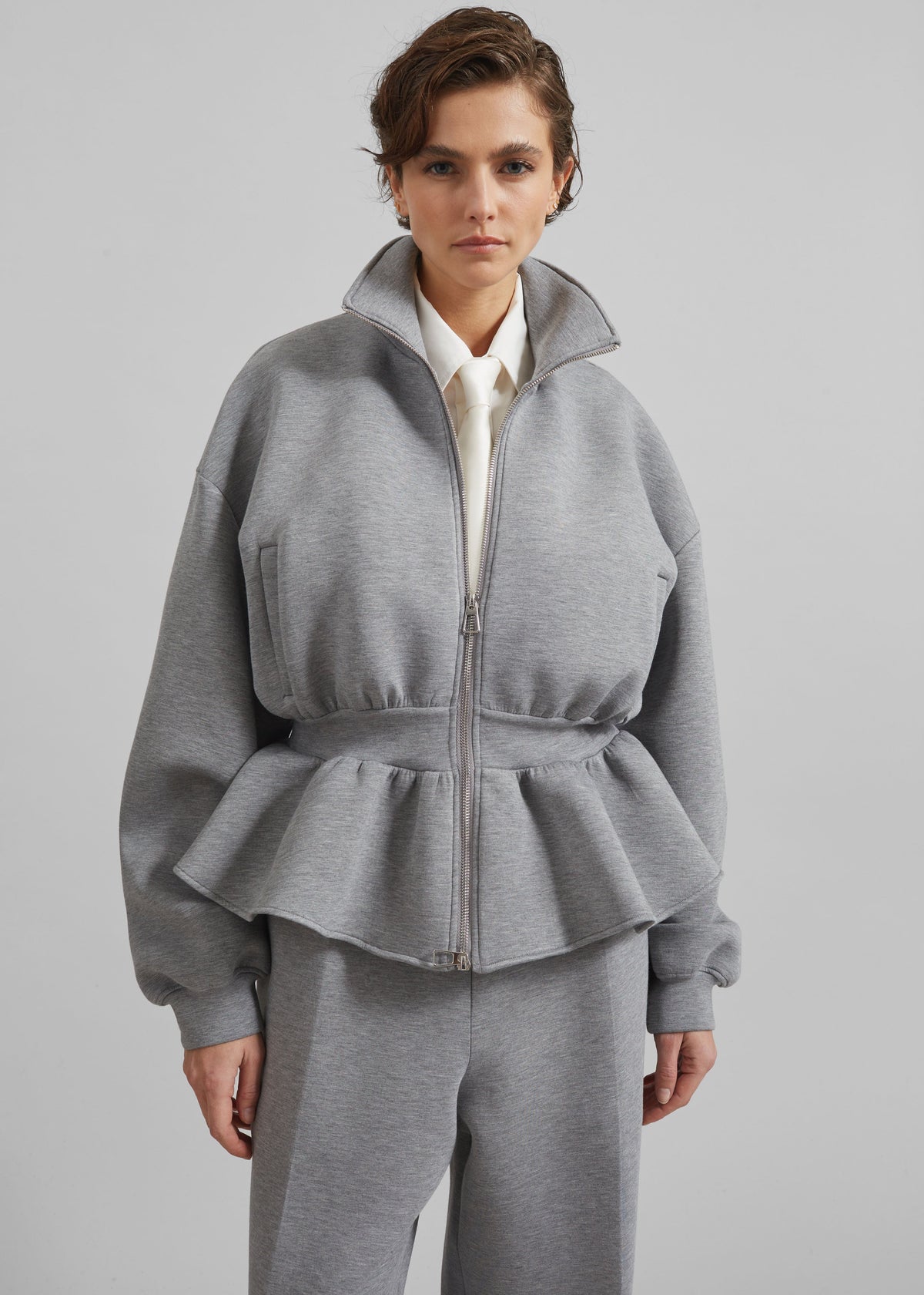 Sorelle Peplum Jacket - Grey β view 3 of 7
