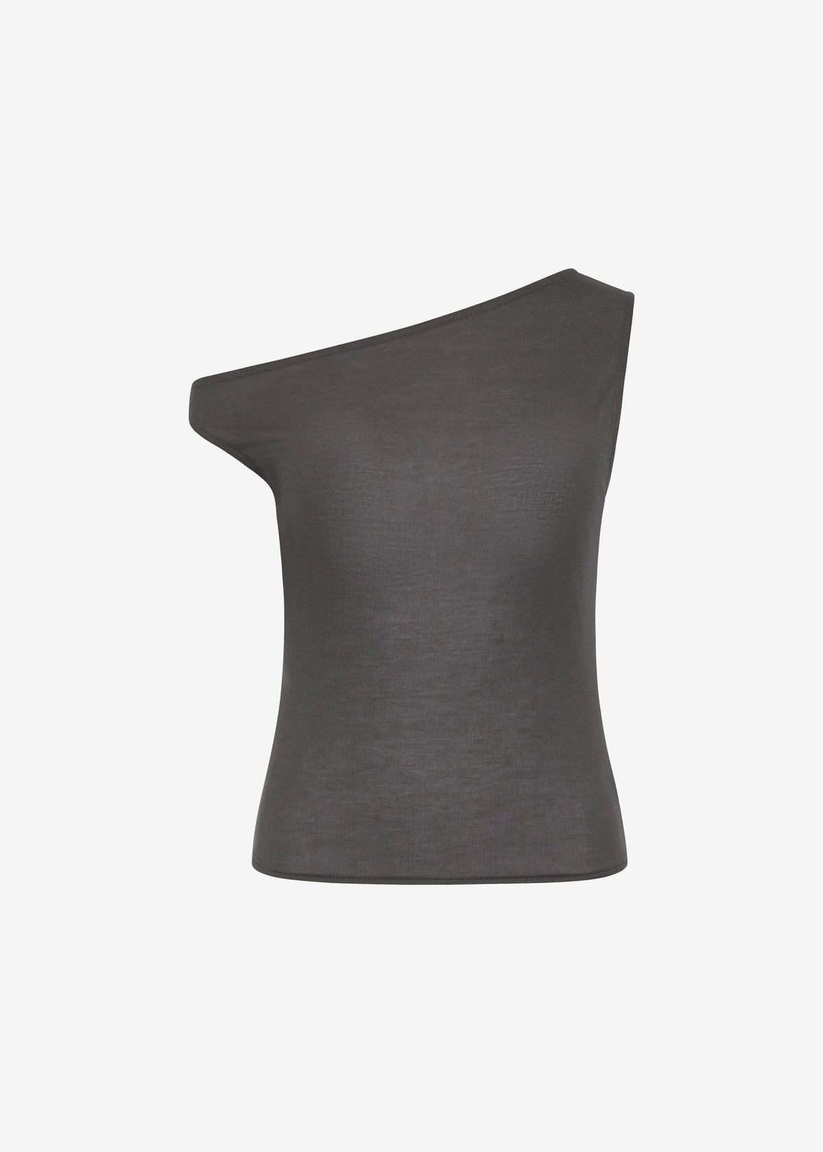 St. Agni Fine Jersey Asymm Top - Soot β view 7 of 7