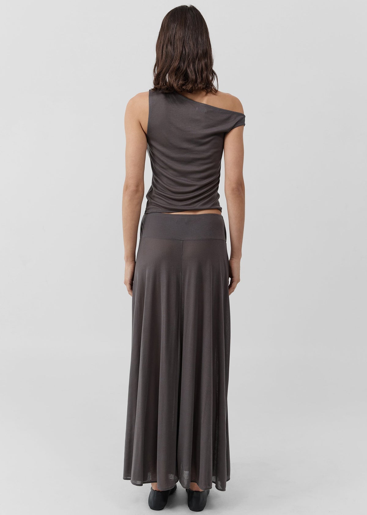 St. Agni Fluid Jersey Skirt - Soot β view 5 of 6