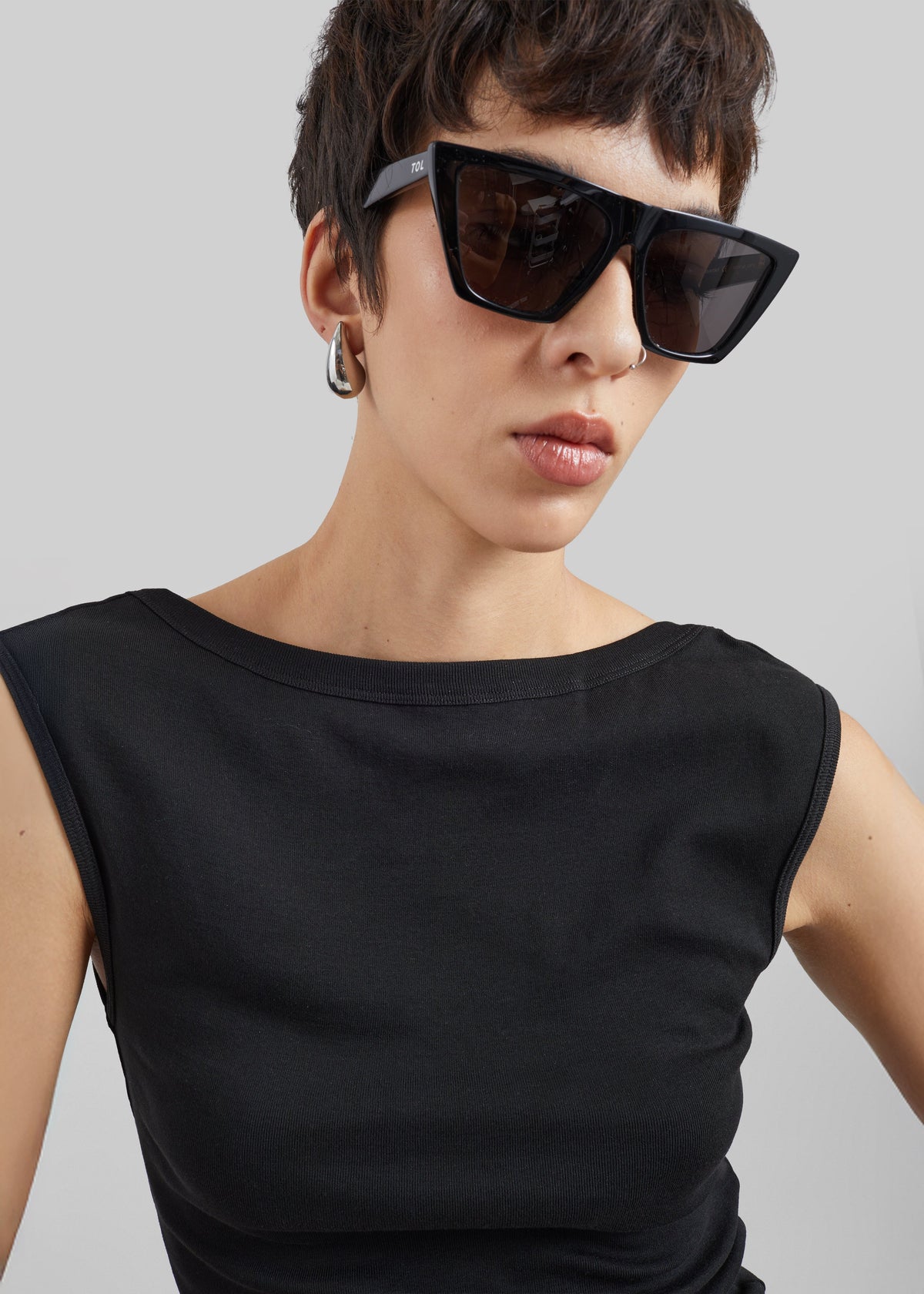 St. Agni Organic Cotton Ballerina Top - Jet Black β view 1 of 7