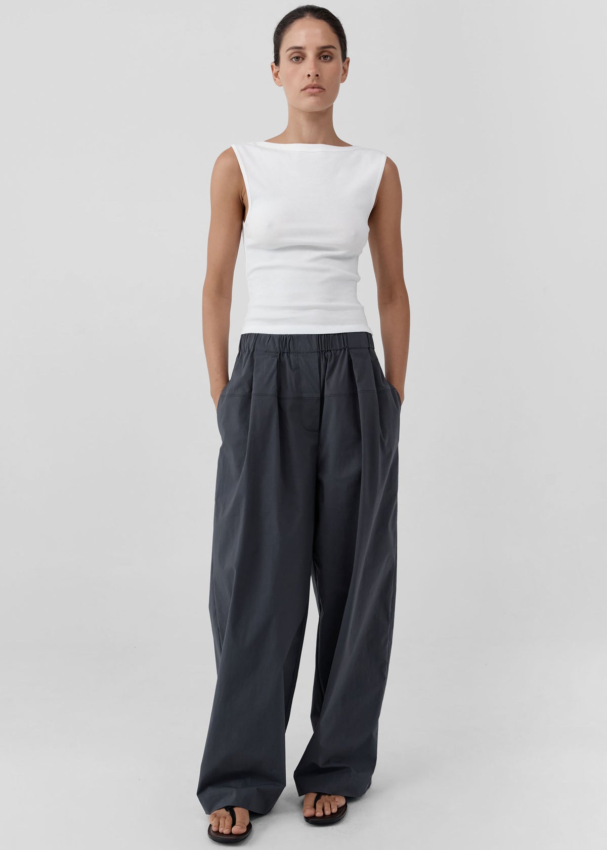 St. Agni Organic Cotton Ballerina Top - White β view 1 of 8