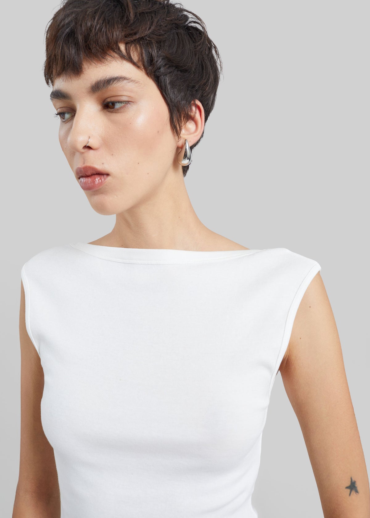 St. Agni Organic Cotton Ballerina Top - White β view 3 of 8