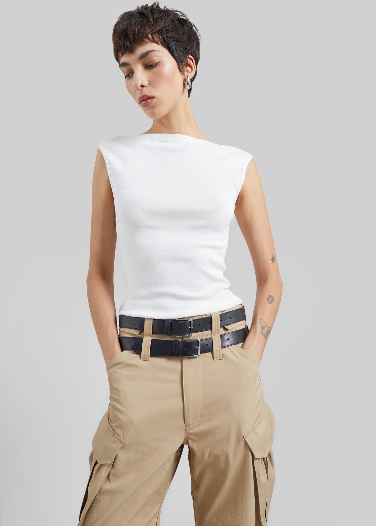 St. Agni Organic Cotton Ballerina Top - White β view 5 of 8