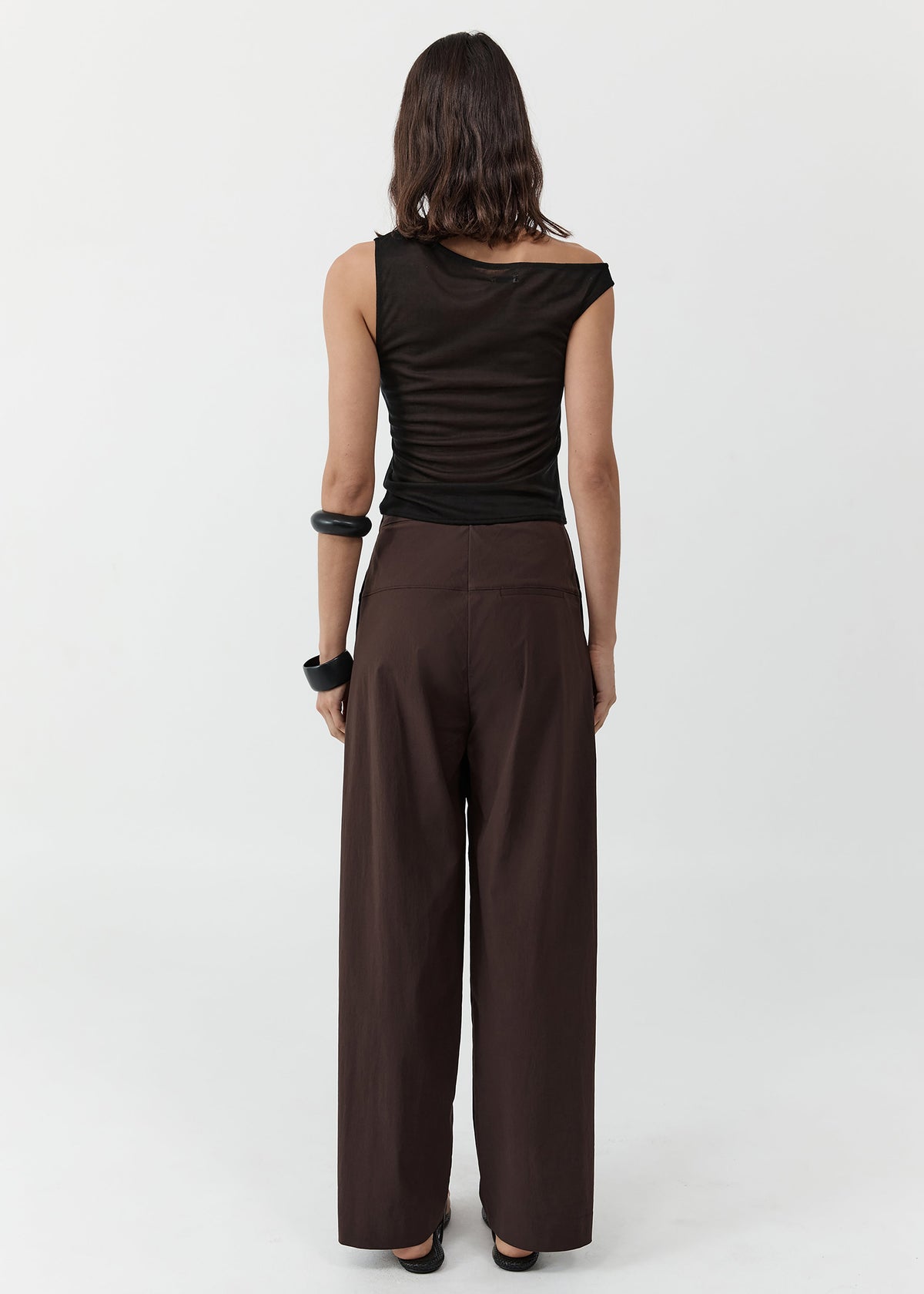 St. Agni Relaxed Pleat Pants - Bark β view 6 of 7