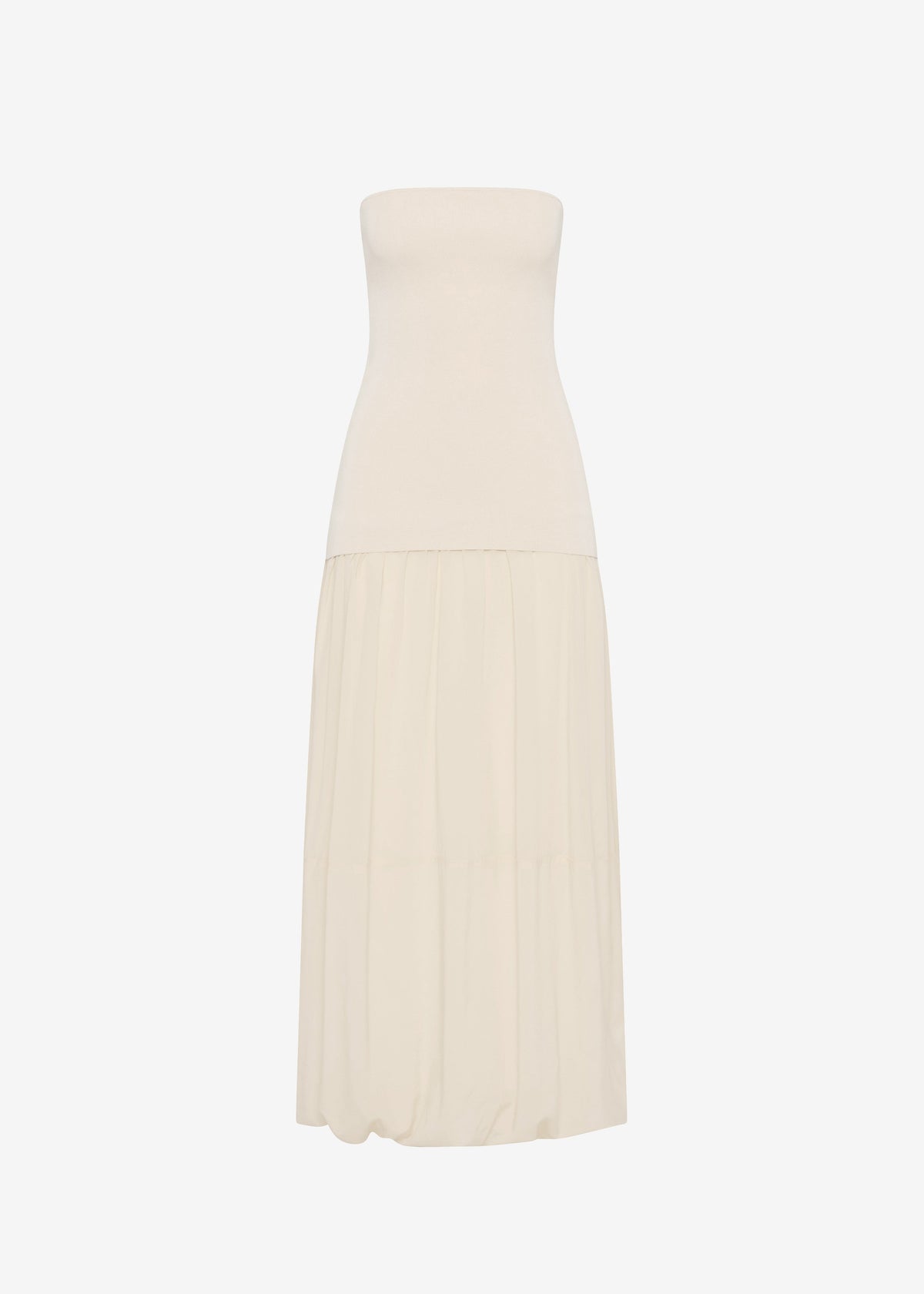 St. Agni Strapless Balloon Hem Dress - Porcelain β view 6 of 6