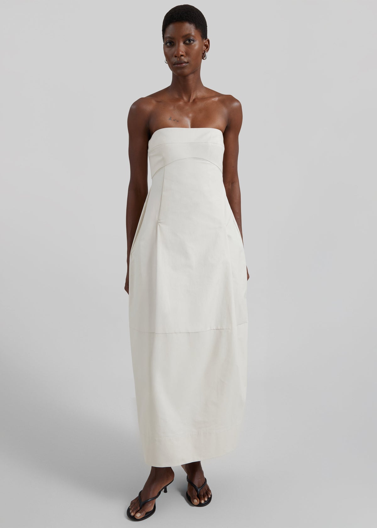 St. Agni Canvas Pleat Cocoon Dress - Shell β view 5 of 6