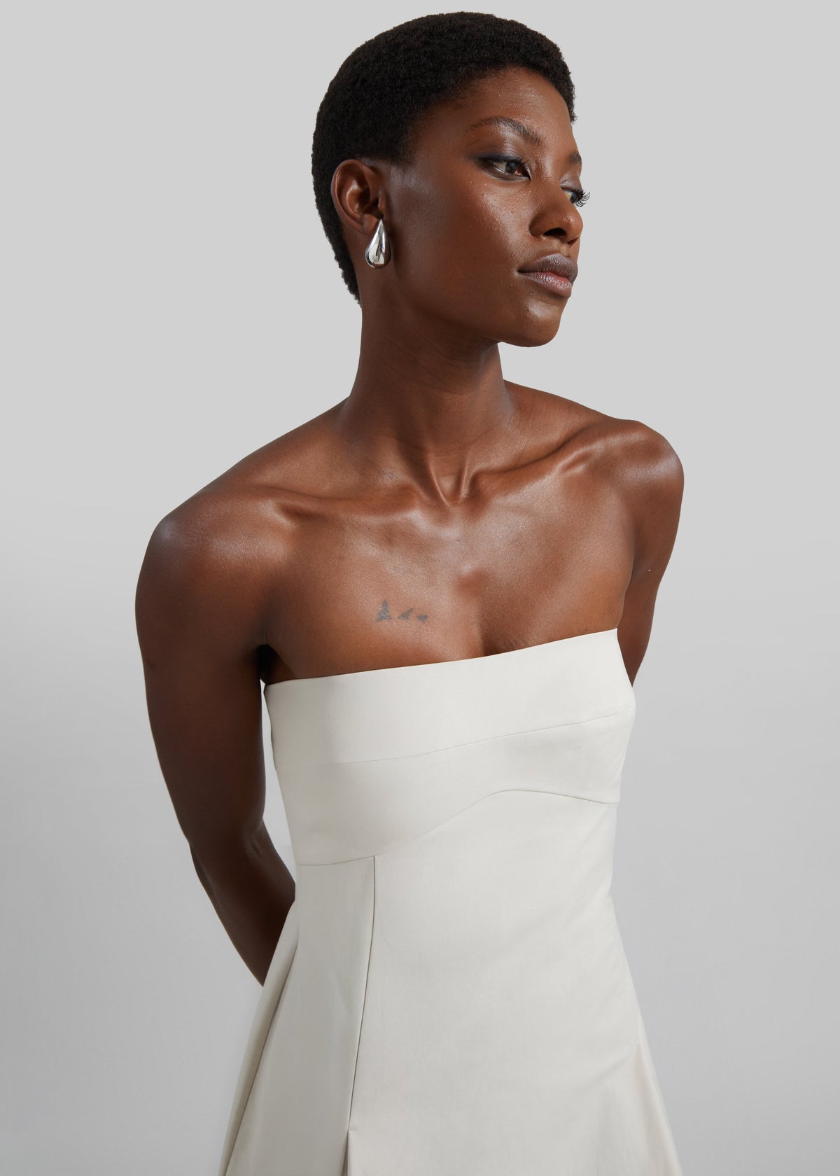 St. Agni Canvas Pleat Cocoon Dress - Shell β view 2 of 6