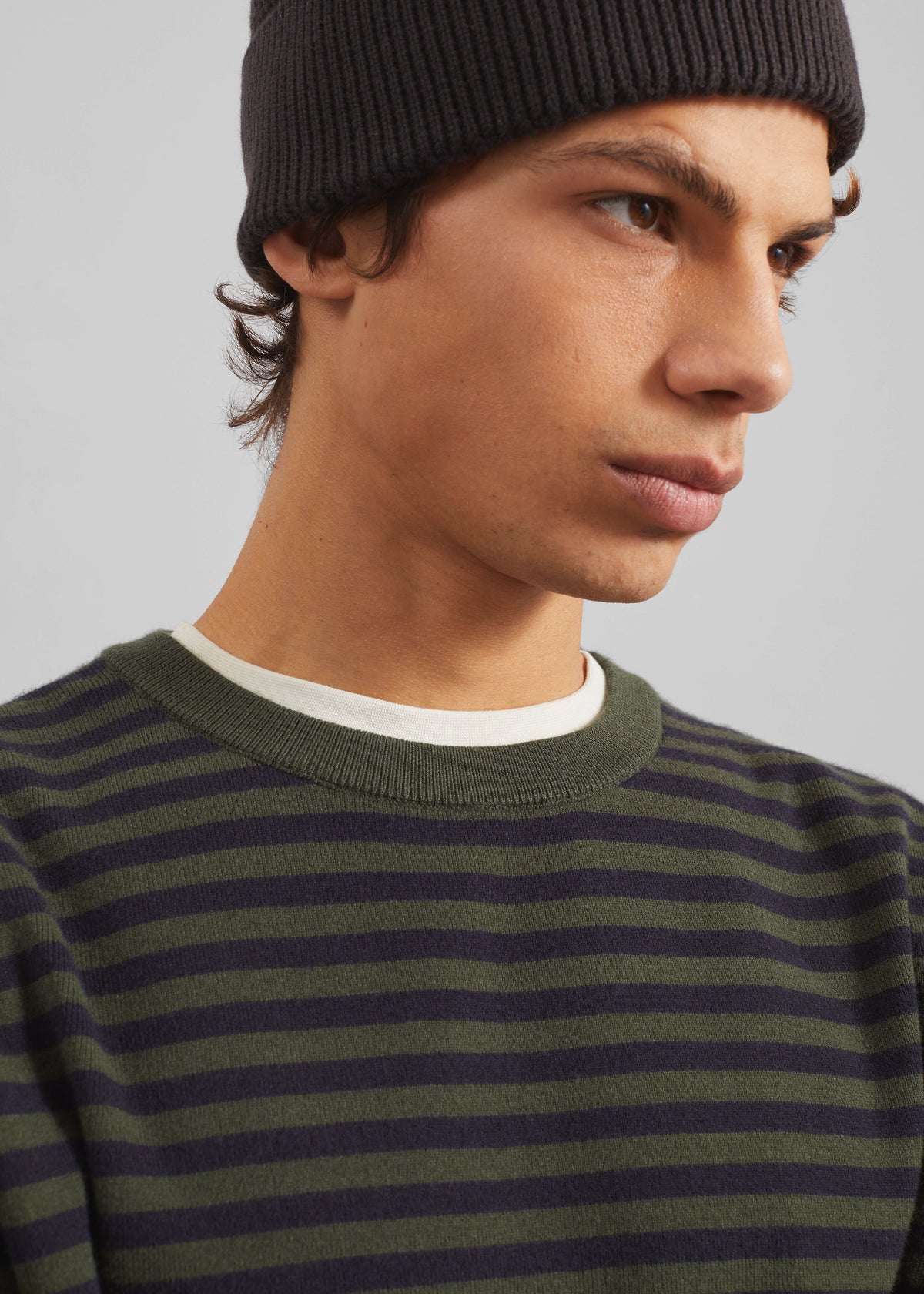 Stanmore Knit T-Shirt - Green/Blue Stripe β view 3 of 7