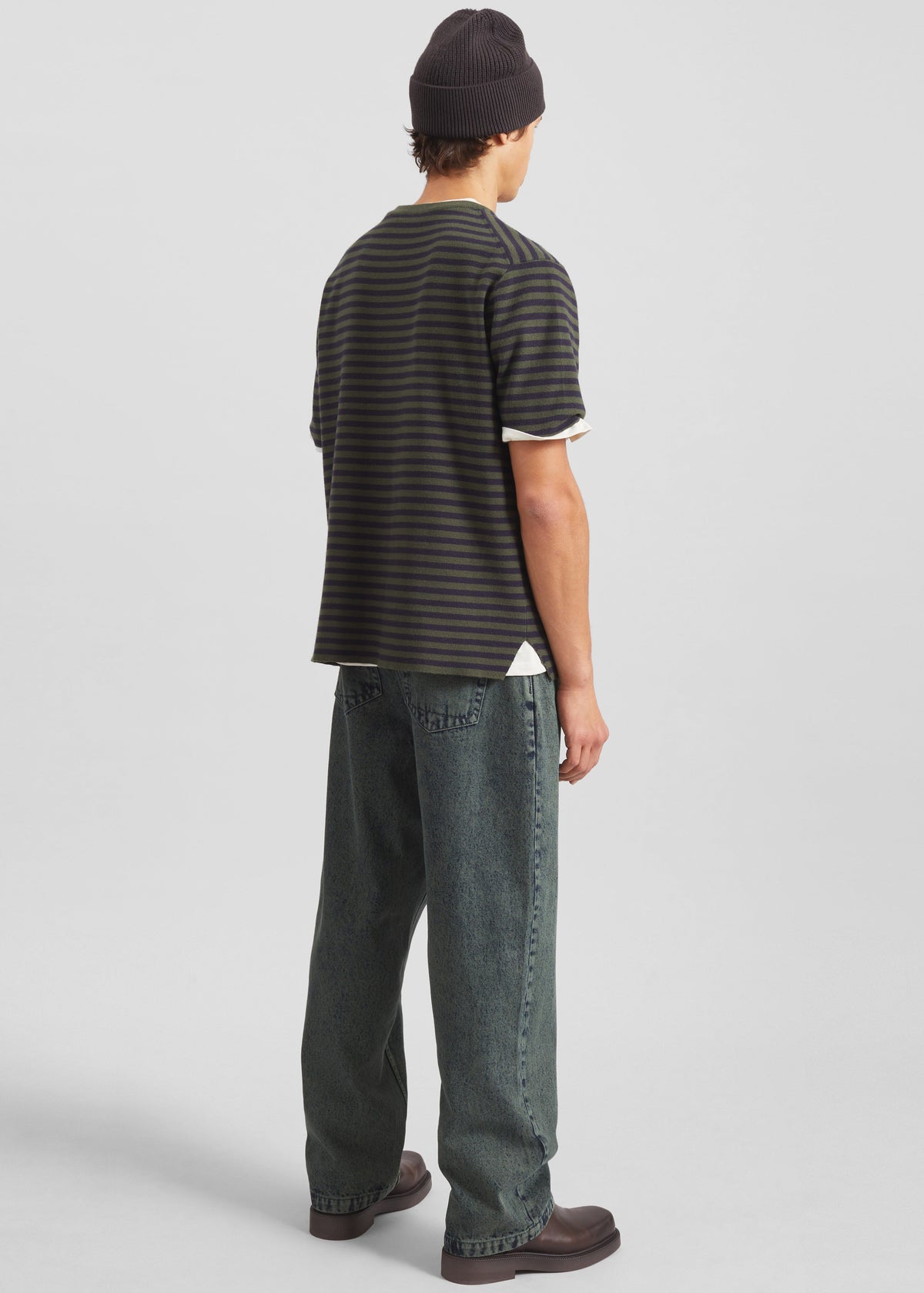 Stanmore Knit T-Shirt - Green/Blue Stripe β view 6 of 7