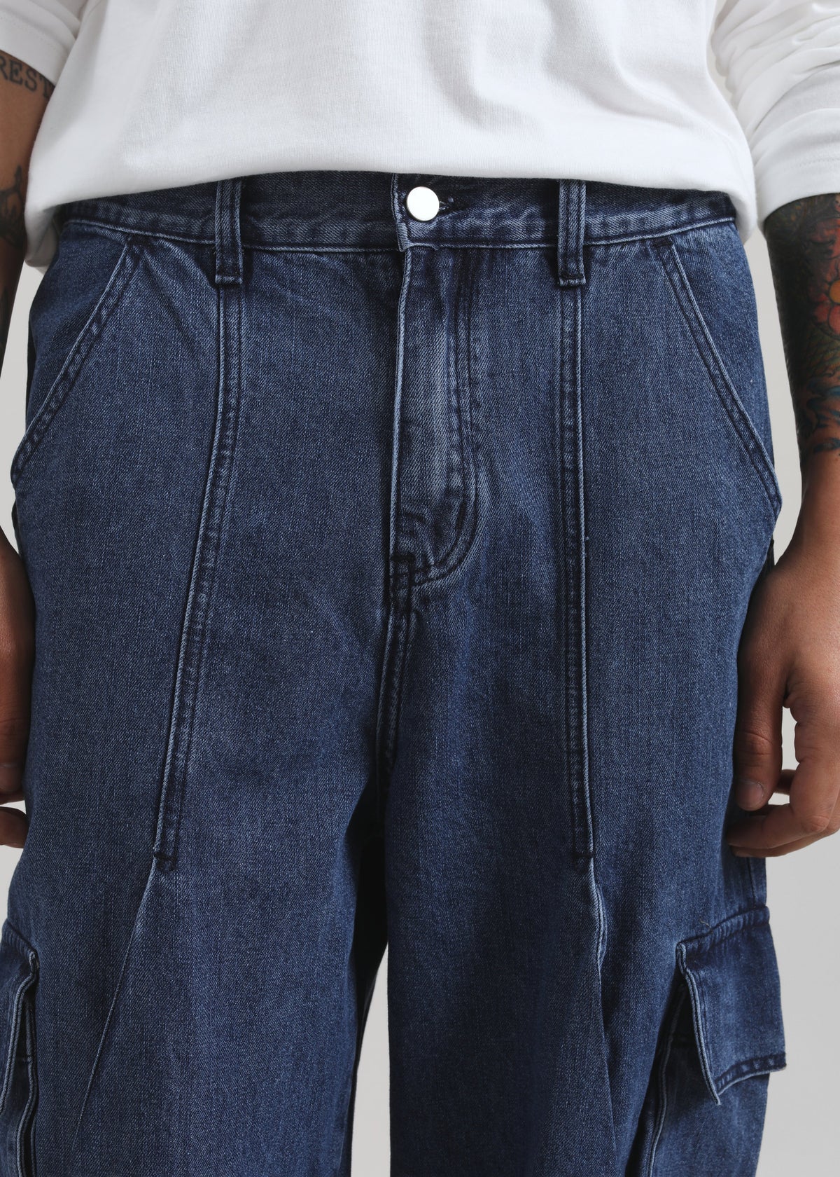 Stobra Cargo Jeans - Medium Wash β view 3 of 8