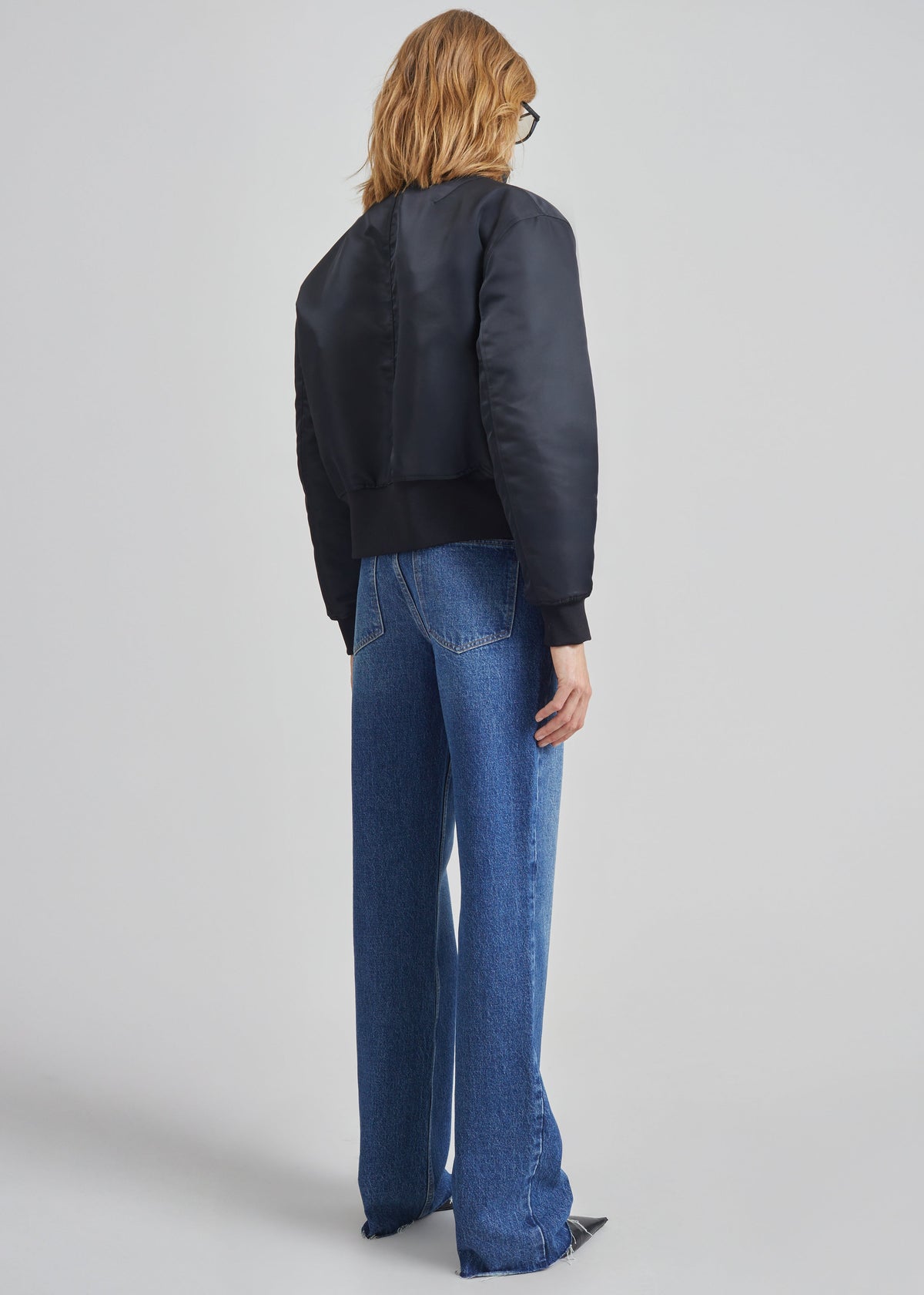 Storm Cropped Bomber Jacket - Black β view 8 of 9