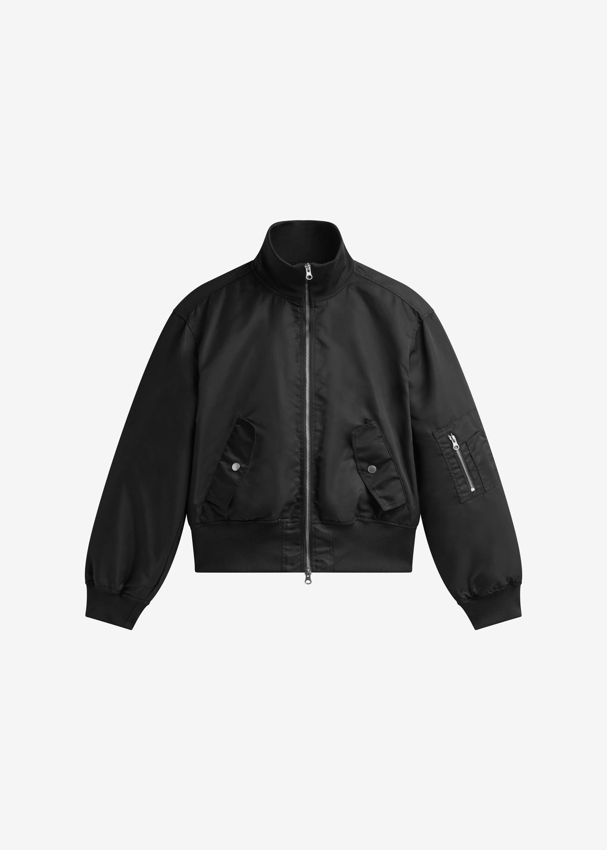 Storm Cropped Bomber Jacket - Black β view 9 of 9
