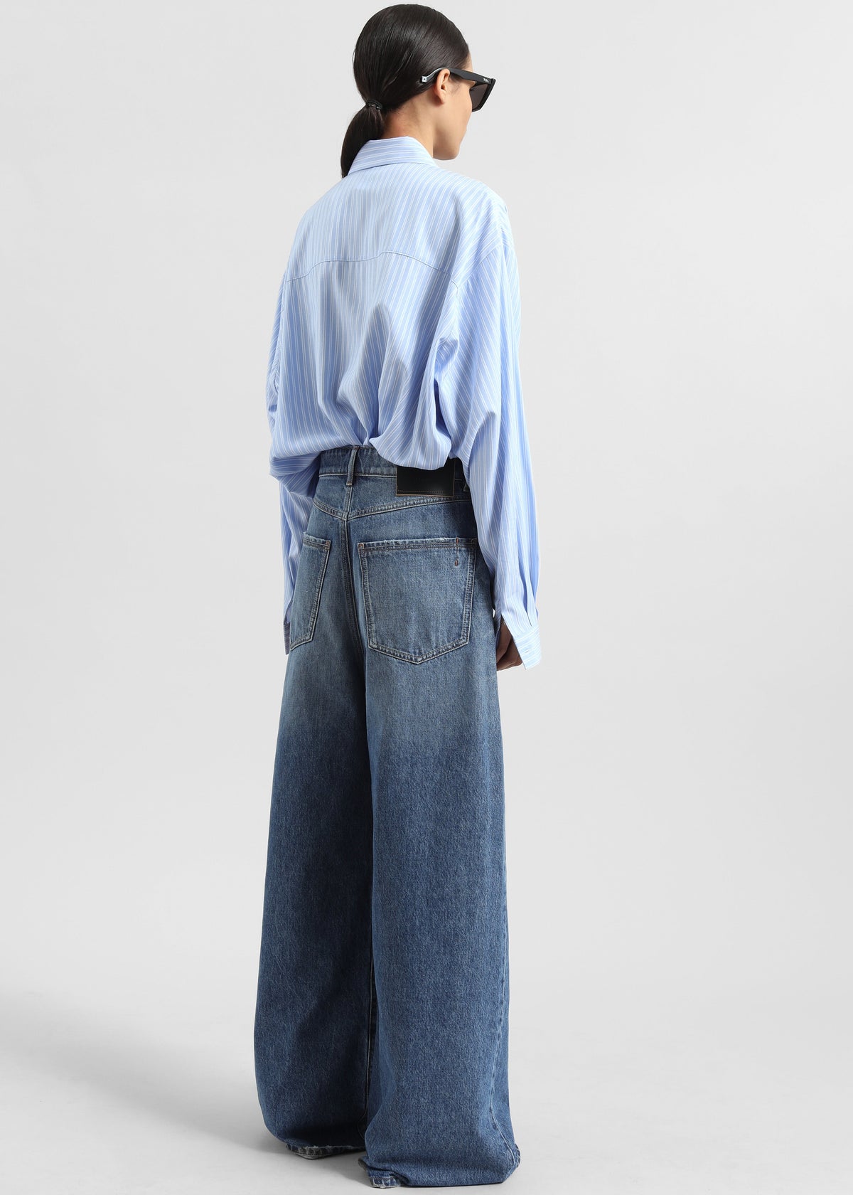 Sukma Striped Oversized Shirt - Blue β view 8 of 8