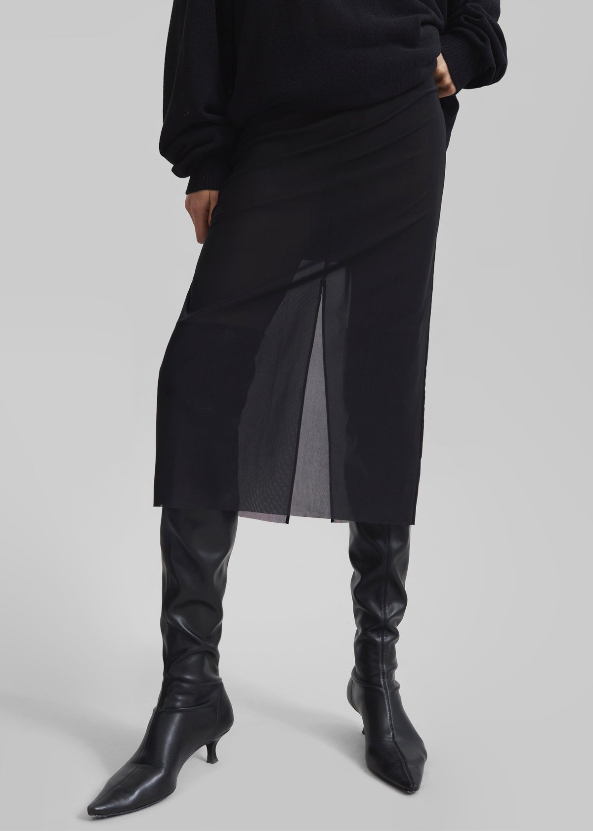 Suva Sheer Skirt - Black β view 5 of 11