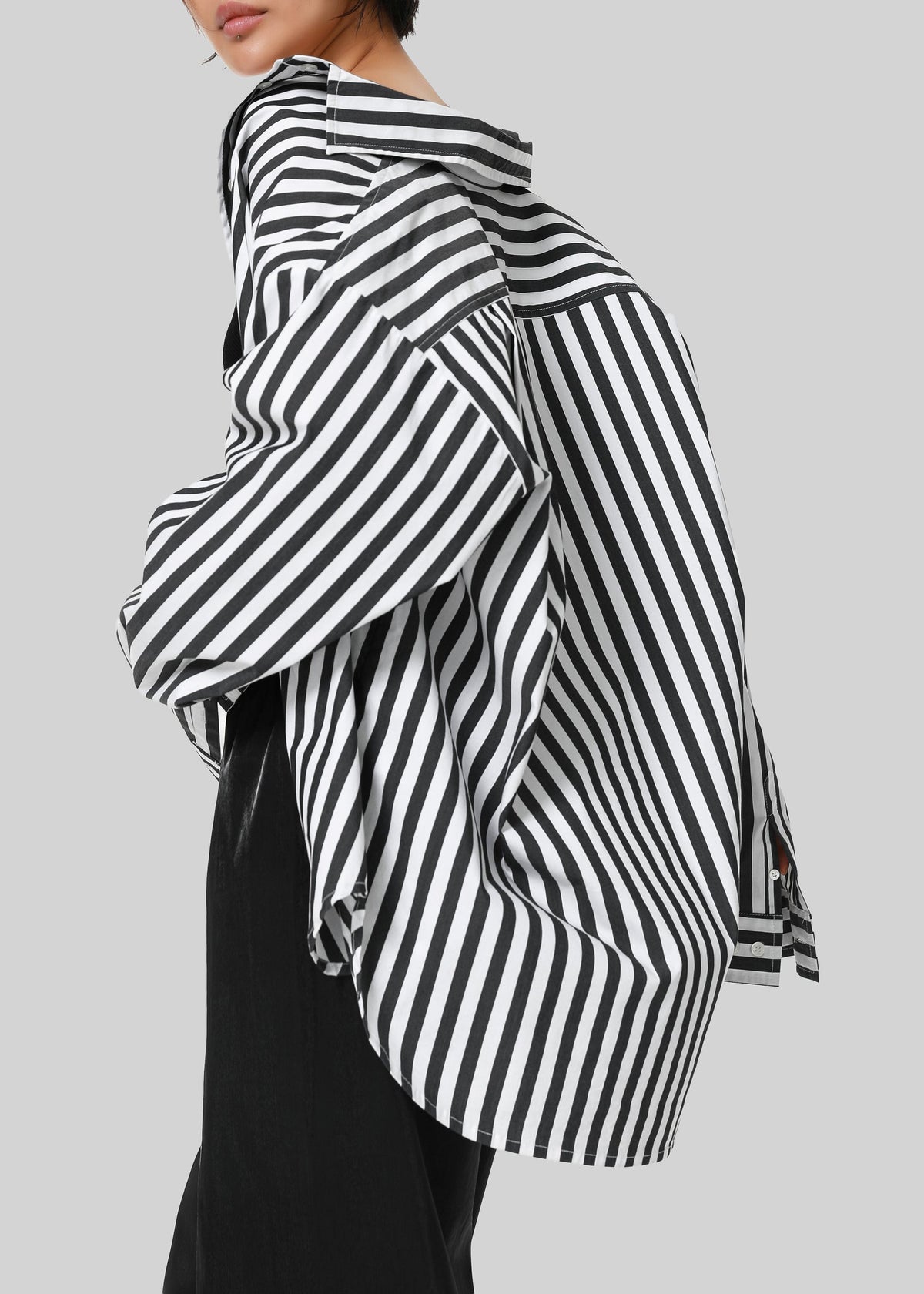 Sylvia Oxford Shirt - Black/White Stripe β view 10 of 11