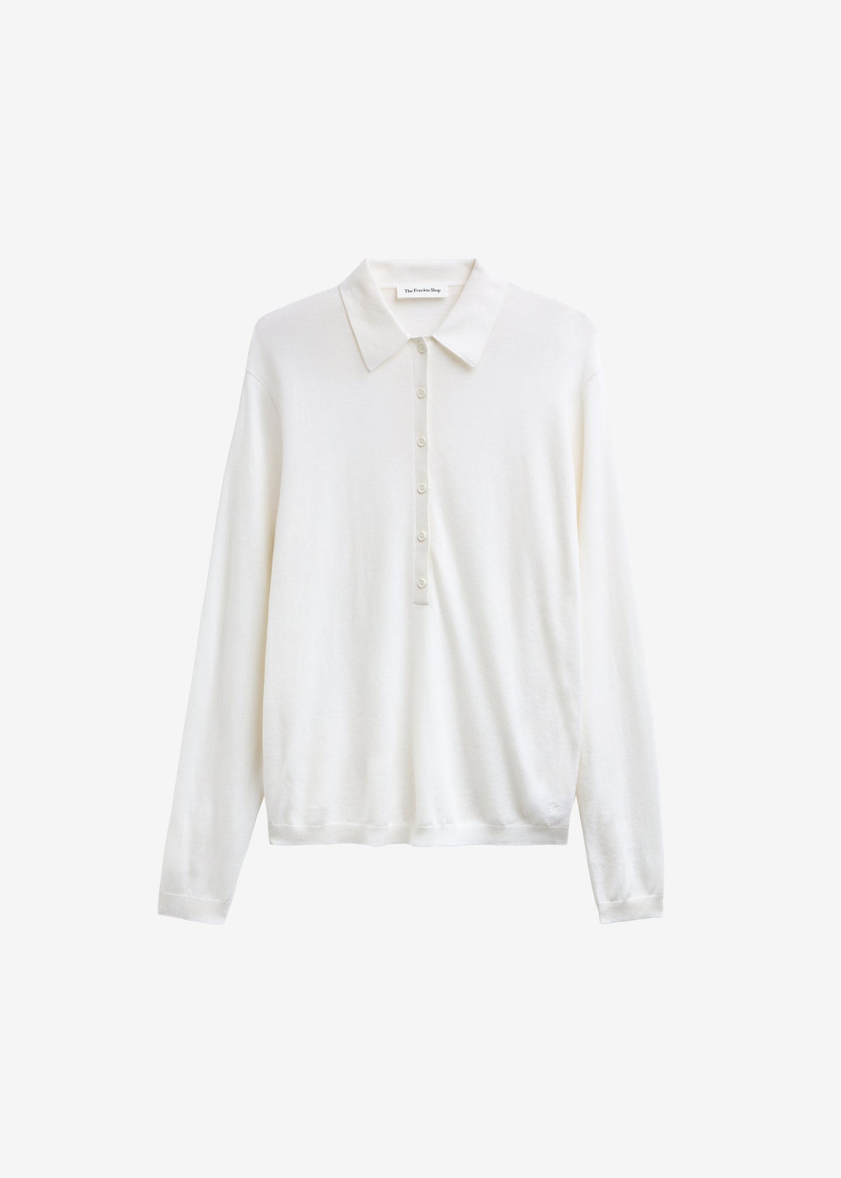 Tala Knit V-Neck Polo - White β view 10 of 10