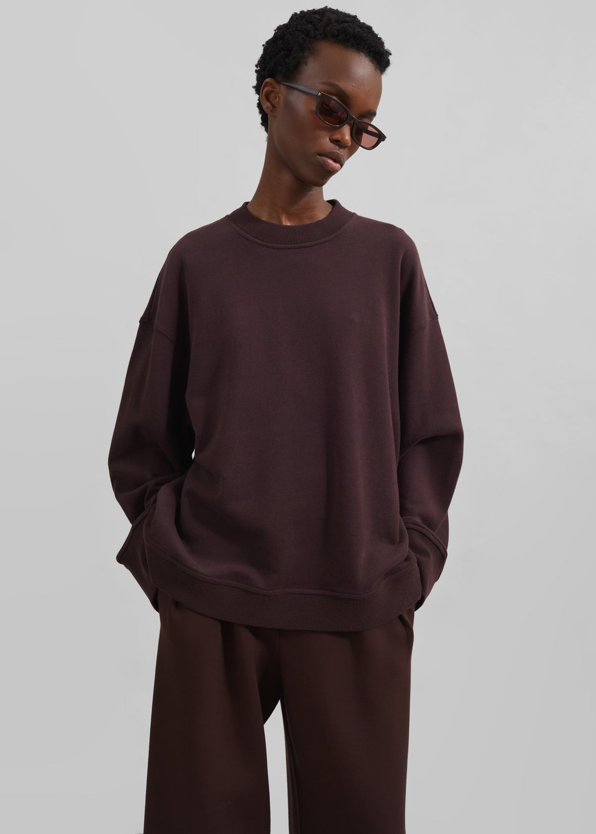Talia Sweatshirt - Dark Plum – view 4 of 11