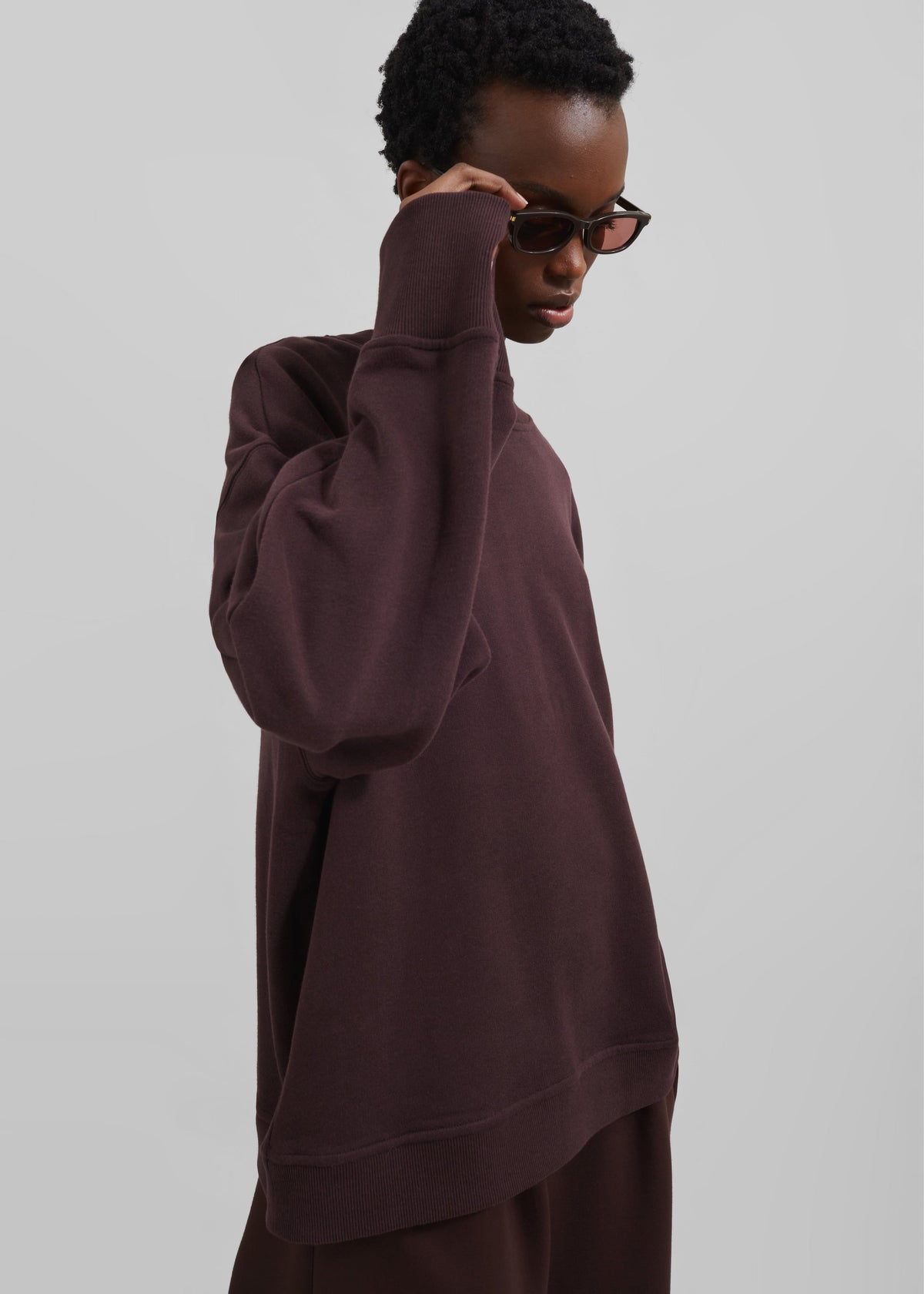 Talia Sweatshirt - Dark Plum – view 7 of 11