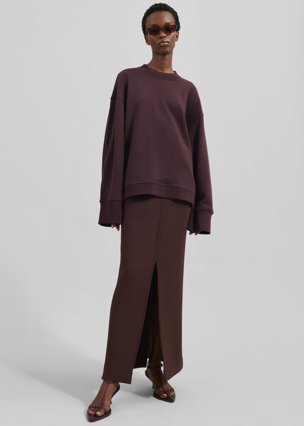 Talia Sweatshirt - Dark Plum – view 6 of 11