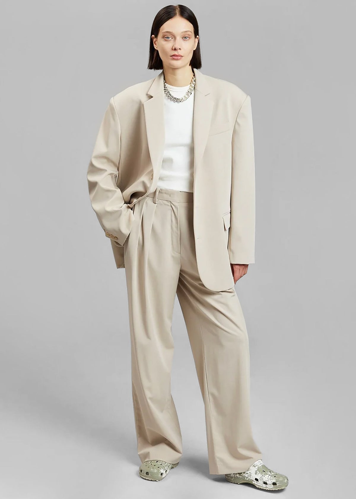 Tansy Pleated Trousers - Beige β view 6 of 11