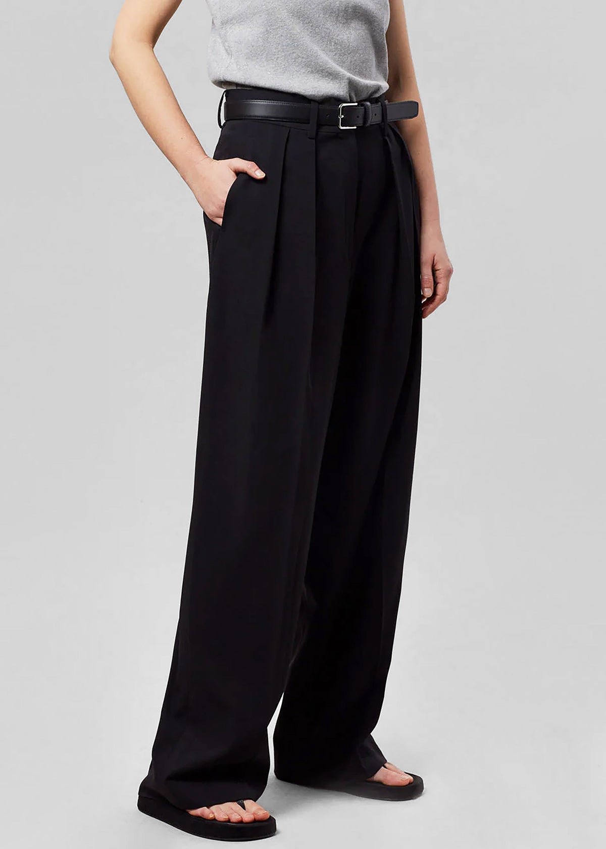 Tansy Pleated Trousers - Black β view 5 of 10