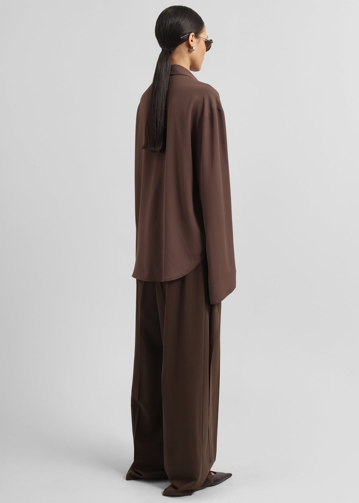Tansy Pleated Trousers - Chocolate β view 12 of 13