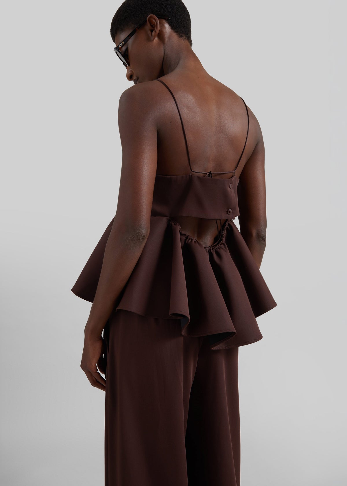 Taormina Peplum Top - Chocolate β view 2 of 10