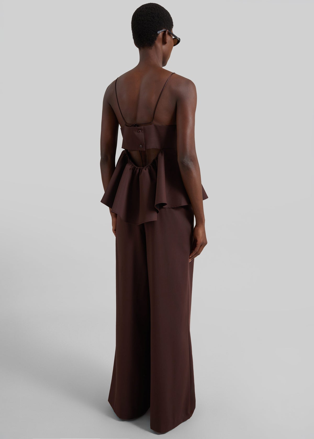 Taormina Peplum Top - Chocolate β view 9 of 10