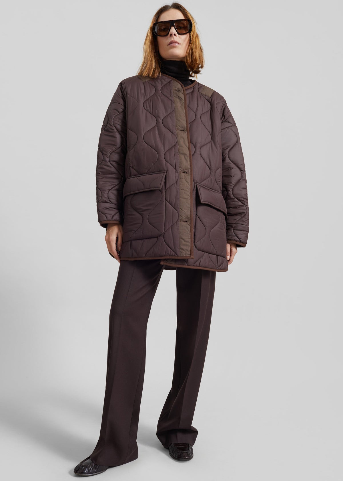 Teddy Quilted Jacket - Brown β view 5 of 7