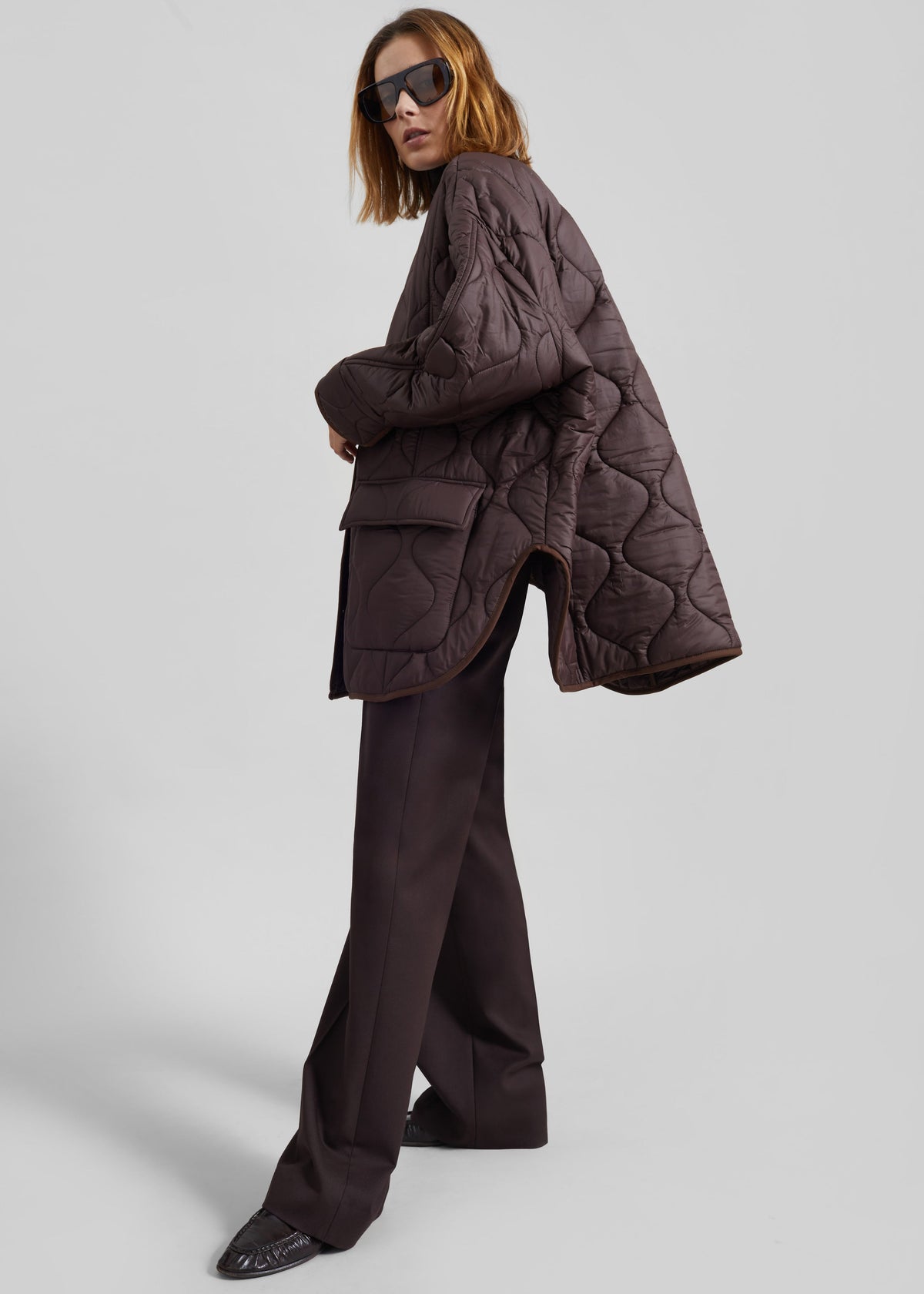 Teddy Quilted Jacket - Brown β view 3 of 7