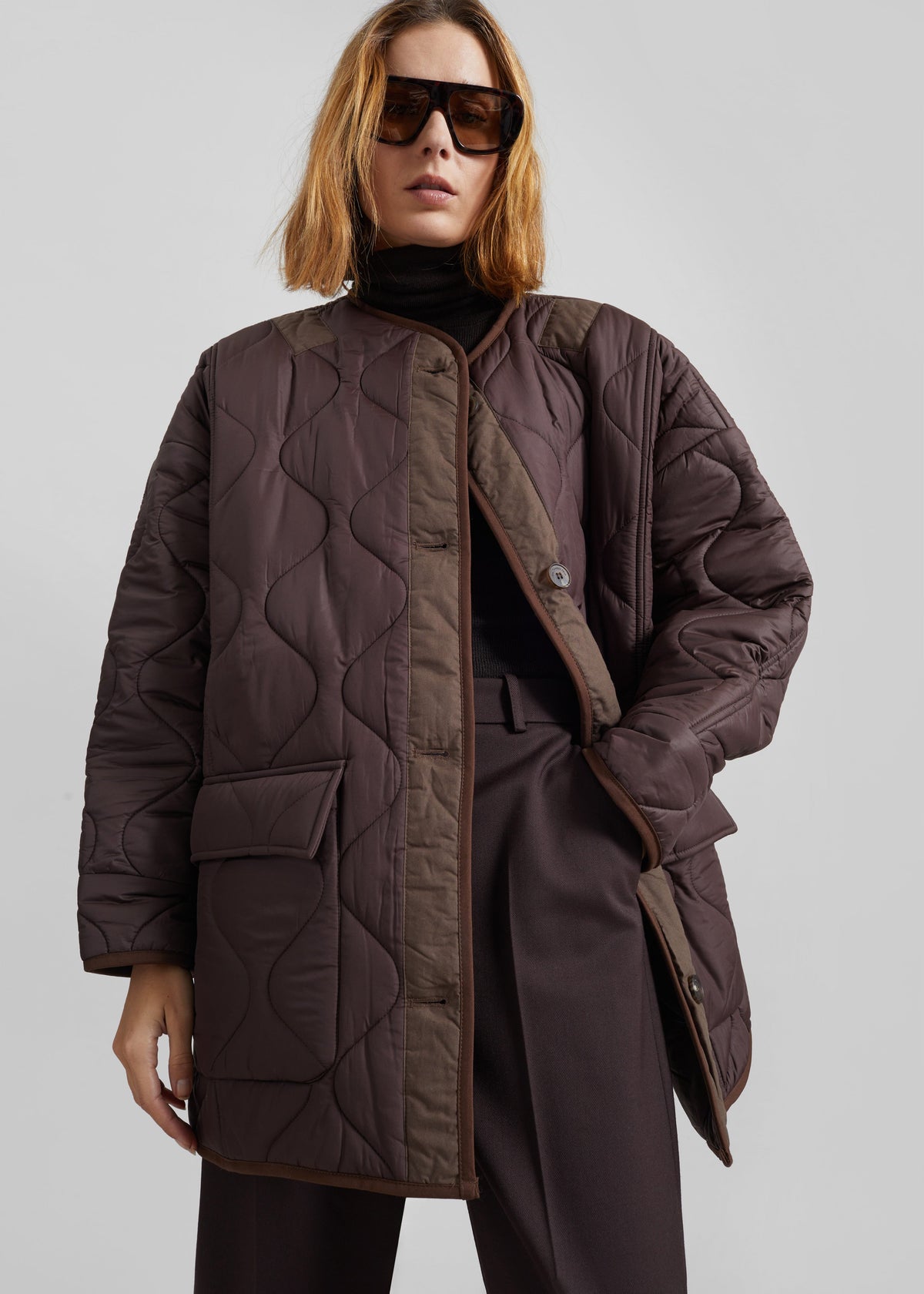 Teddy Quilted Jacket - Brown β view 4 of 7