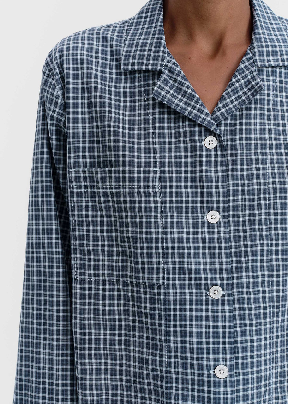Tekla Fine Twill Long-Sleeved Shirt - Lanegan Checks β view 3 of 10