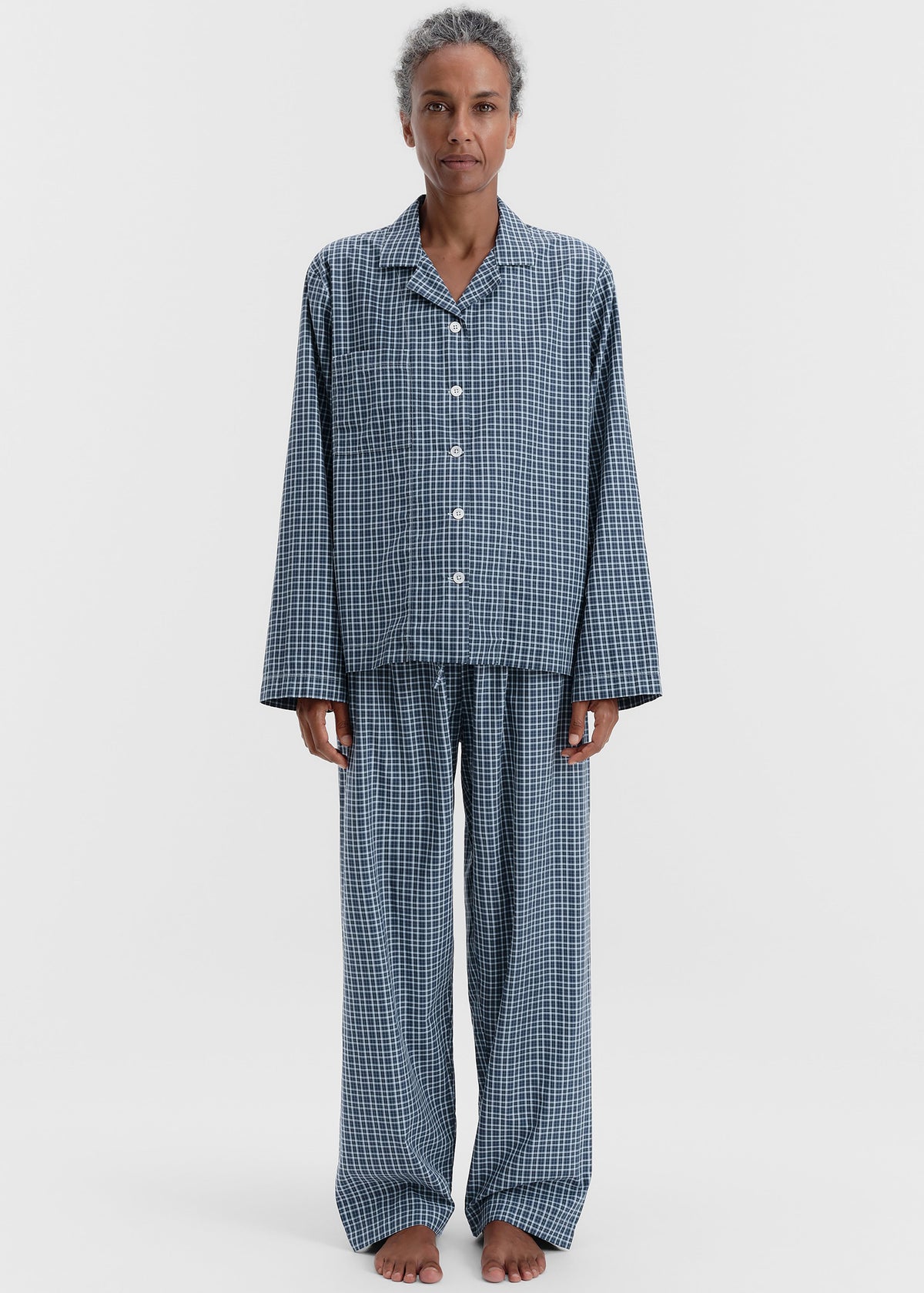 Tekla Fine Twill Long-Sleeved Shirt - Lanegan Checks β view 4 of 10