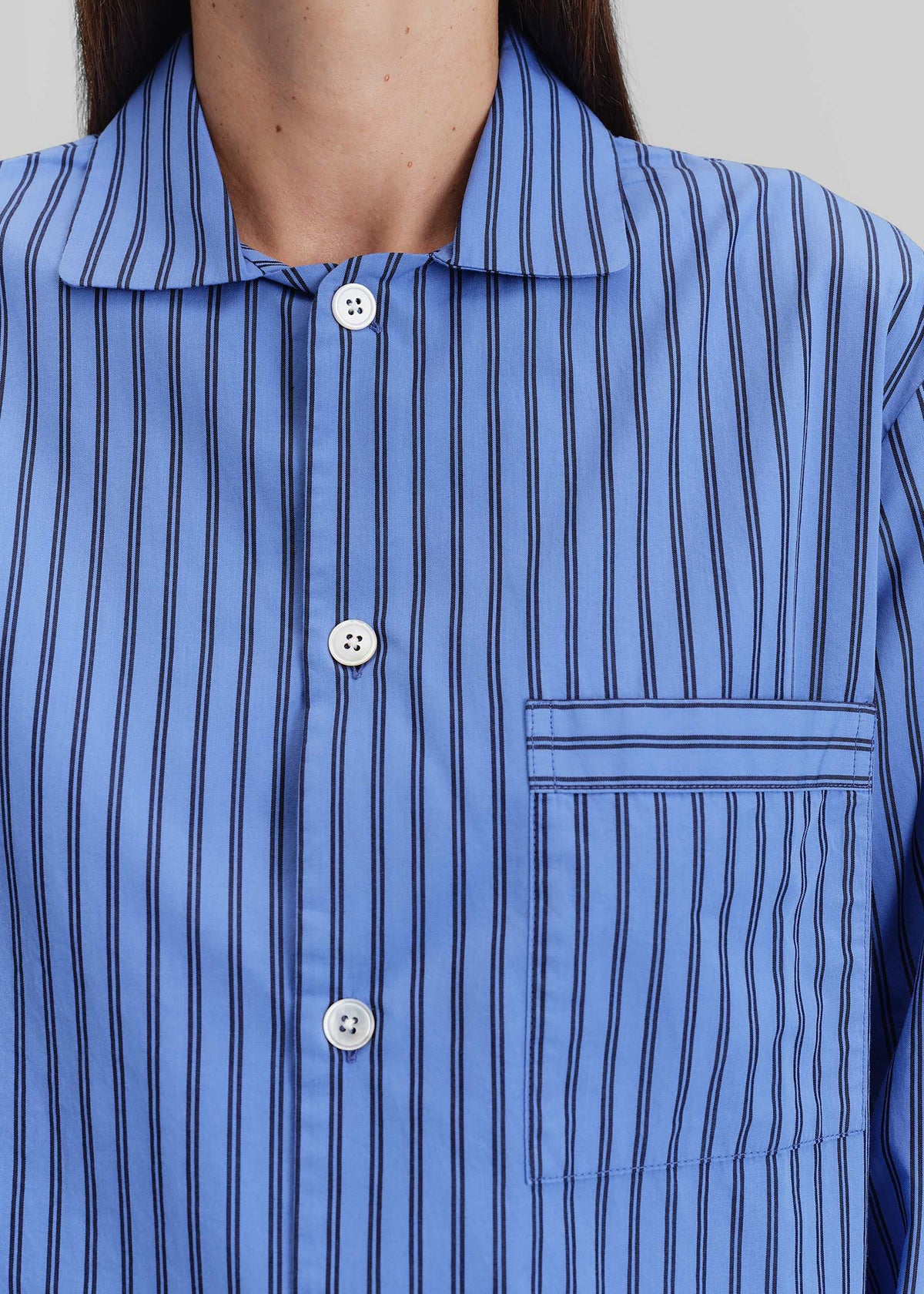 Tekla Poplin Pyjama Shirt - Boro Stripes β view 5 of 11